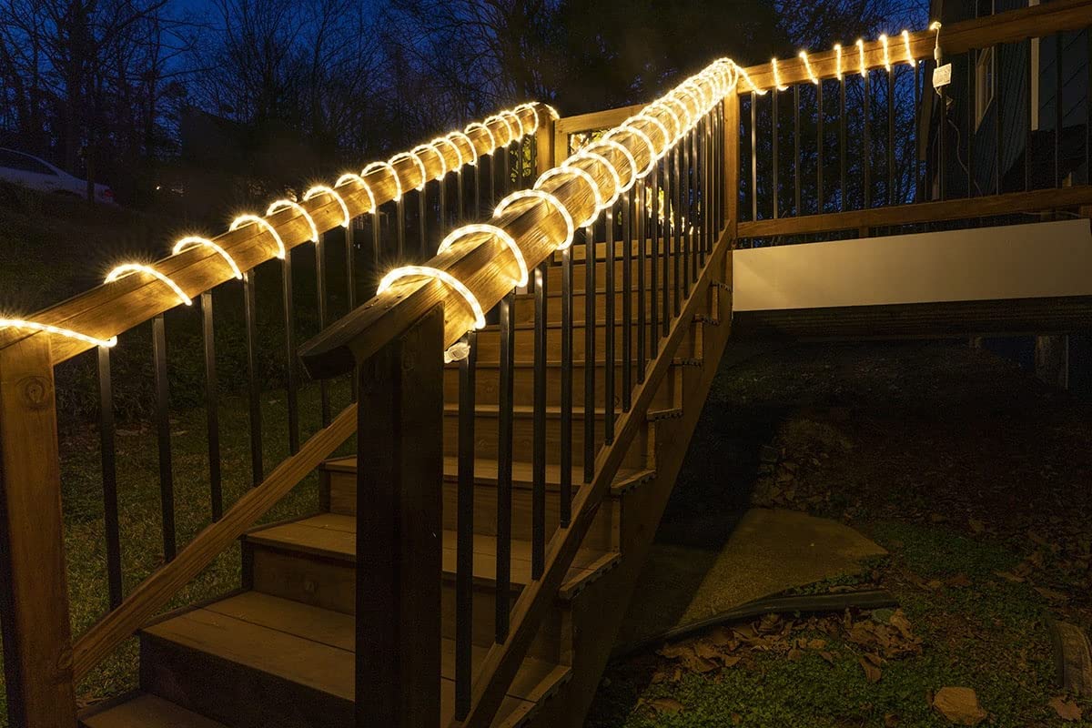 DOJI Waterproof LED Rope Light Strip with Adapter - 16.4ft (5M) Warm White for Diwali, Christmas, Home & Festival Decoration - Perfect for Indoor/Outdoor Parties, Garden, Patio & Holiday Lighting