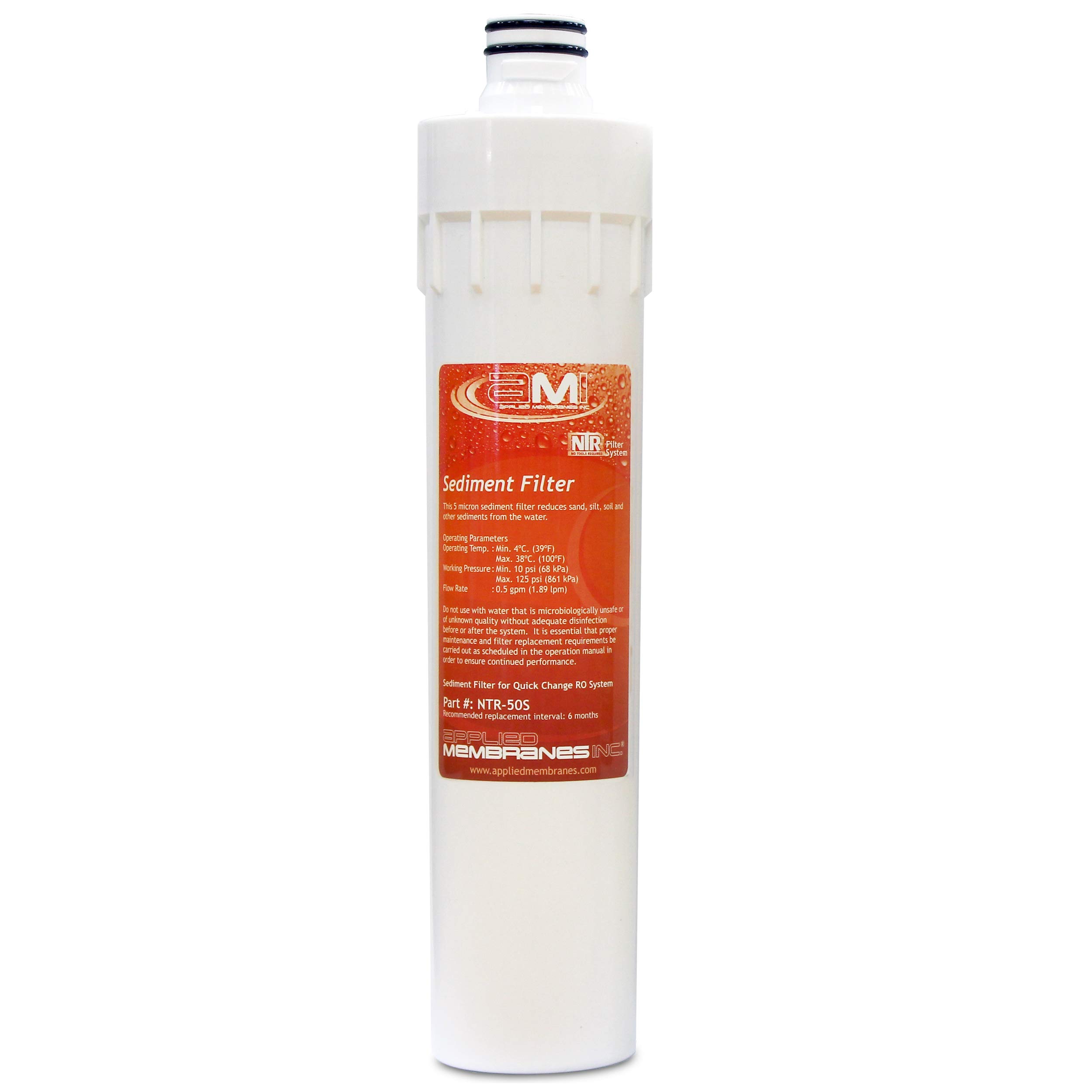 Applied Membranes NTR-50S Sediment Replacement Water Filter | Stage 1 Pre-Filter for NTR-RO-50 Reverse Osmosis System | Perfect for Home & Commercial Water Purification