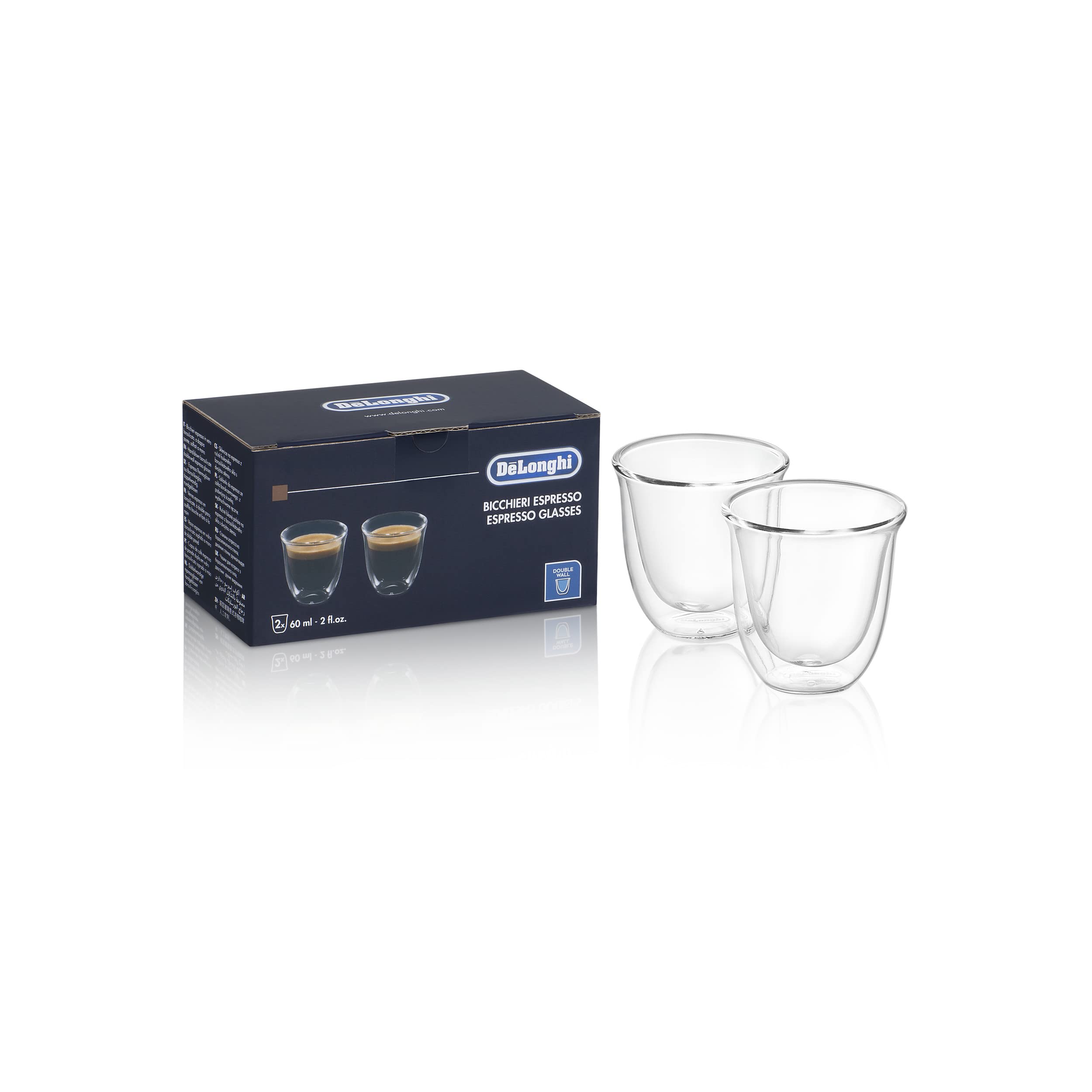 De'Longhi 15 Bar Pump Manual Espresso Machine with Milk Frother & 2 Thermo Glasses - Perfect for Home Baristas & Coffee Lovers