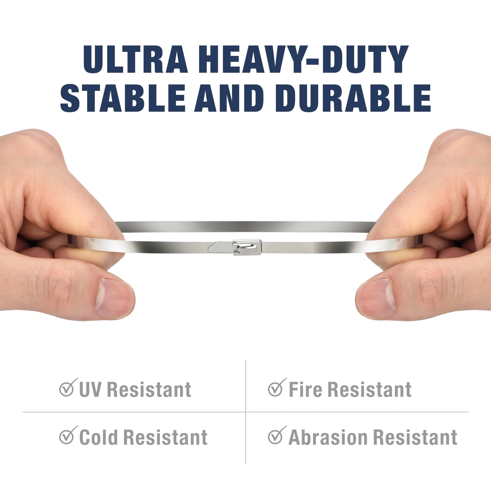 WCT 322 Stainless Steel Cable Tie Gun Tool - Heavy Duty Fastening & Cutting Tool for 12mm Zip Ties | Includes 100PCS Stainless Steel Cable Ties | Perfect for Electrical Wiring, HVAC, Automotive & Industrial Applications