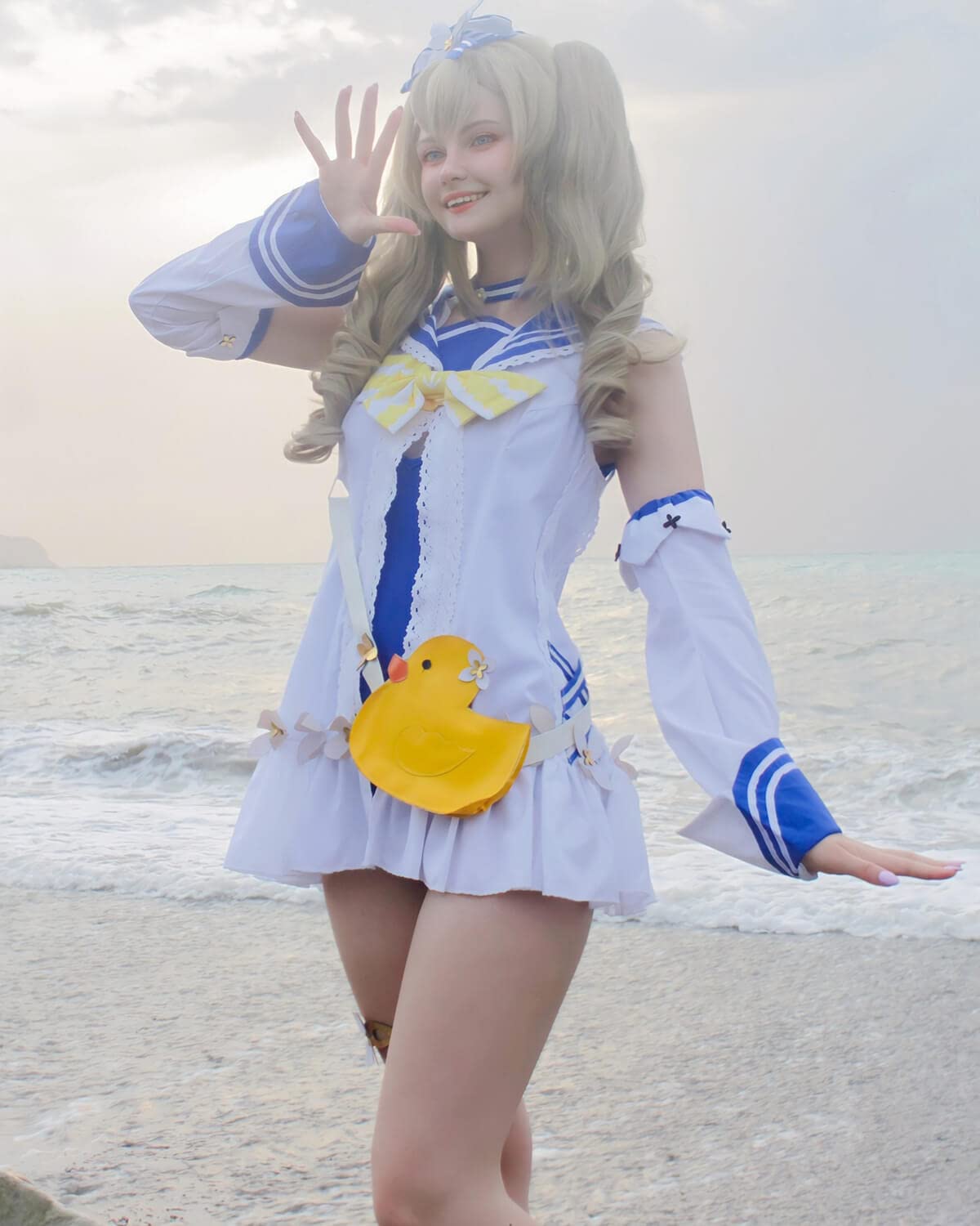 Nuoqi Barbara Swimsuits for Women - Genshin Impact One Piece Cosplay Costume (Sizes M & L) | Beach Party, Anime Convention, Poolside Photoshoot
