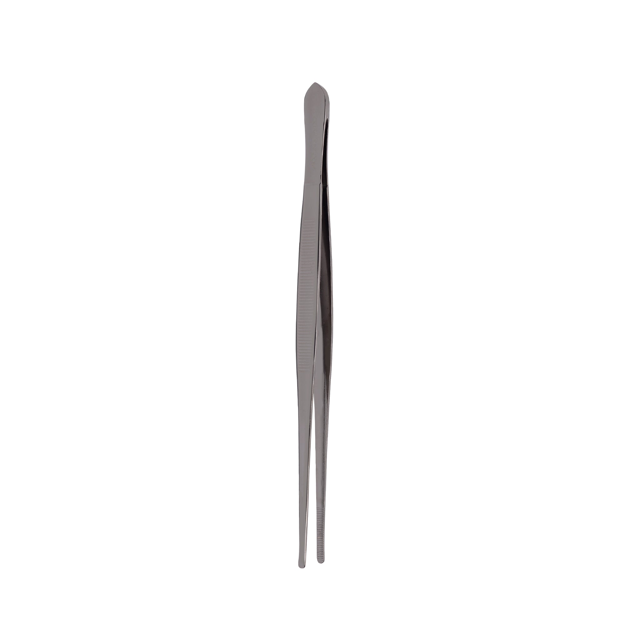 Premium Gunmetal Black Garnish Tongs - 25cm (10in) - Perfect for Cake Decorating, Salad Serving & Food Presentation