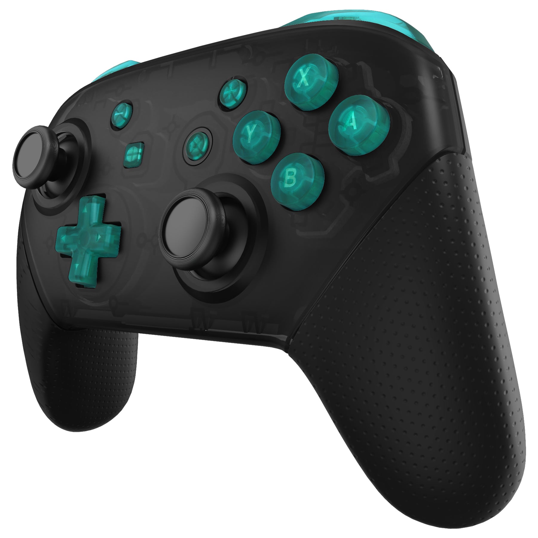 eXtremeRate DIY Replacement Full Set Buttons for Nintendo Switch Pro Controller - Emerald Green (KRM544) | Customize Your Gaming Experience | Perfect for Switch Enthusiasts & Professional Gamers