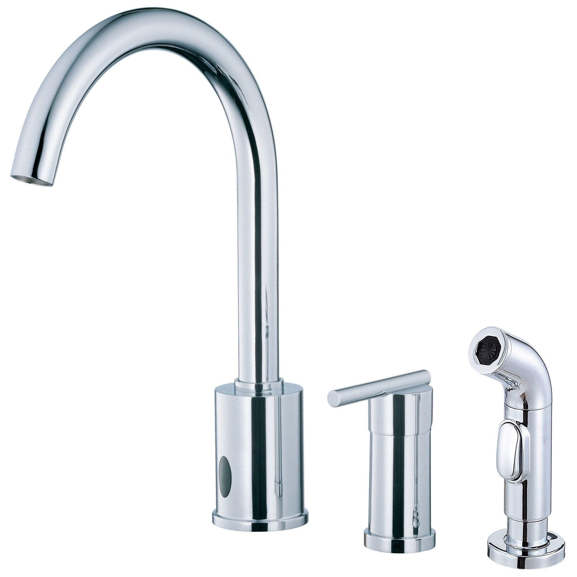 Danze Parma Chrome Electronic Eye Single Handle Kitchen Faucet with Pull Down Sprayer - Modern Touchless Sensor Faucet for Easy Cooking & Dishwashing in Home Kitchen