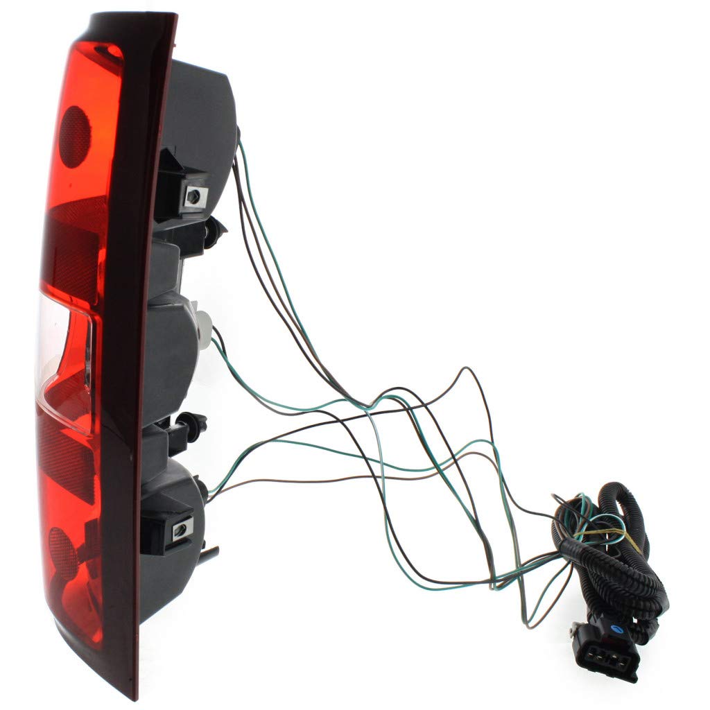 KarParts360 Replacement Tail Light Assembly Pair for 2011-2014 Chevy Silverado 2500 HD - Driver & Passenger Side with Bulbs (Fits GM2800207 GM2801207) | Durable LED Lights for Enhanced Night Visibility & Safety