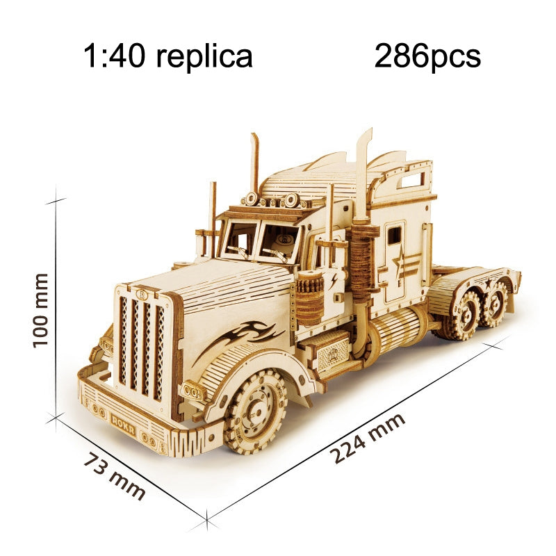 3D Wooden Truck Puzzle for Kids - MC502 Educational Toy for Brain Development, Perfect for Birthday Gifts & Family Game Night