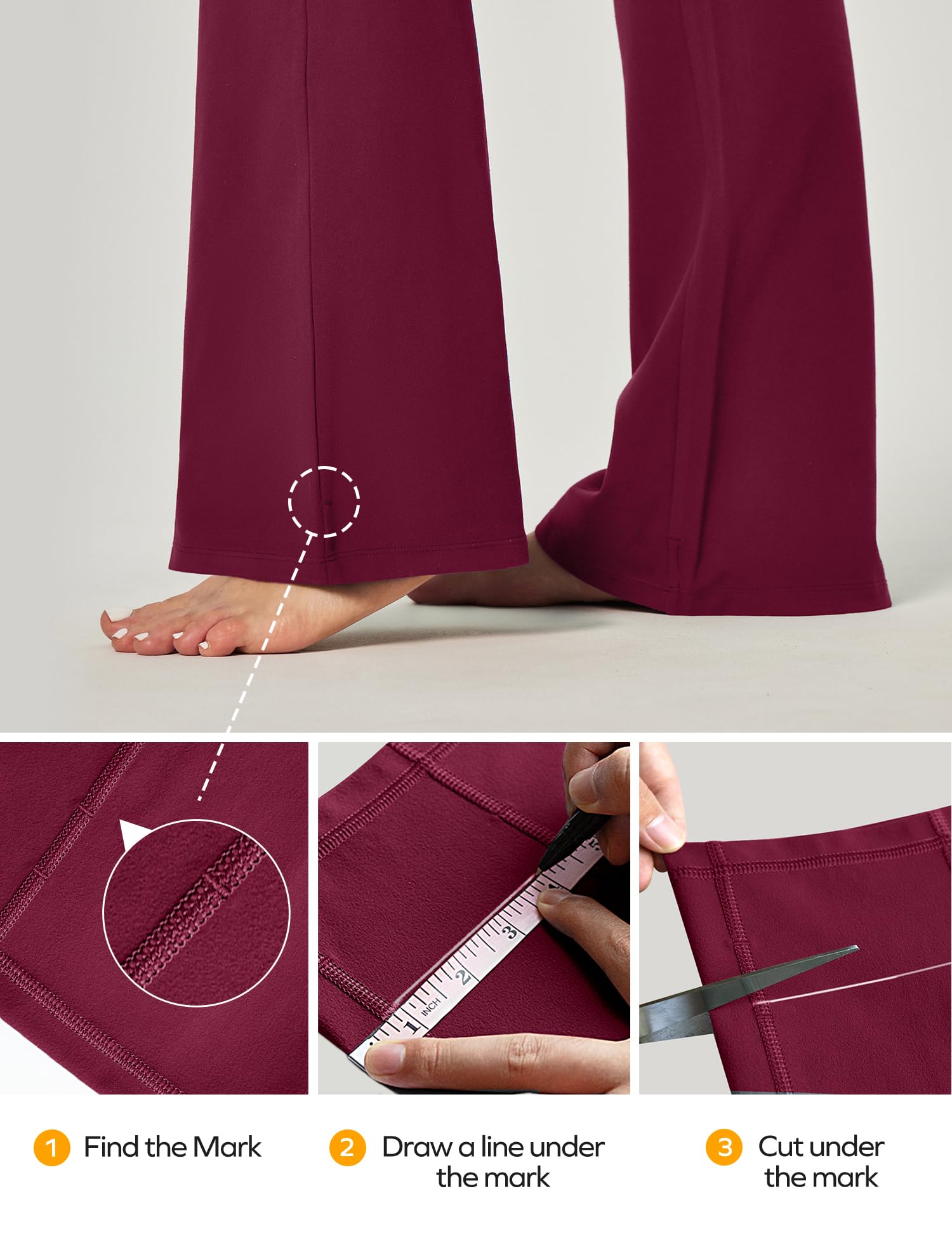 Ewedoos Women's High Waisted Bootcut Yoga Pants with Pockets - Stretchy Wide Leg Workout Pants for Yoga, Running & Lounge Wear
