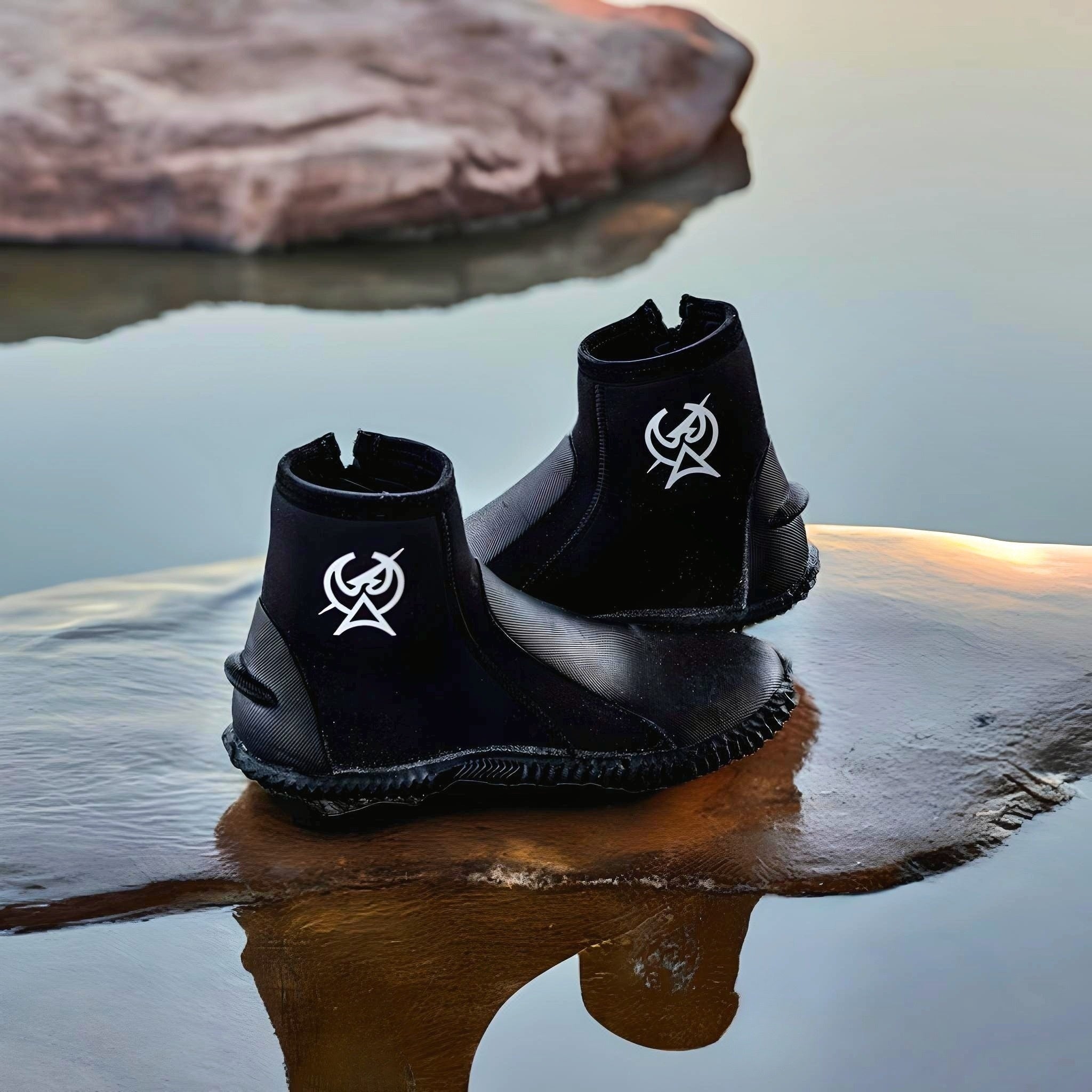 ATACLETE 3mm Neoprene Dive Boots for Men & Women - Warm Waterproof Scuba Diving Shoes with Non-Slip Sole - Perfect for Snorkeling, Surfing, Kayaking and Water Sports