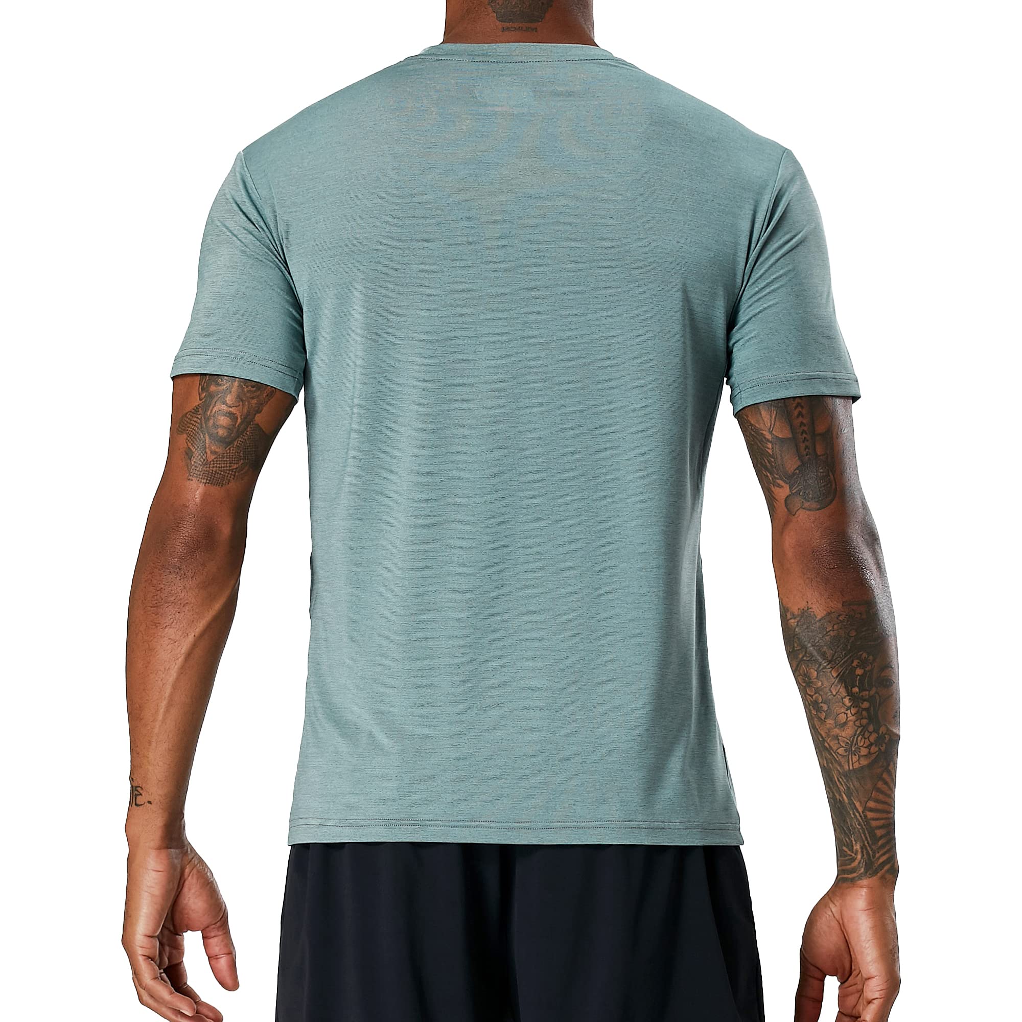 Men's Workout Shirts - Short Sleeve Moisture Wicking Slim Fit T-Shirts for Gym, Running & Active Lifestyle