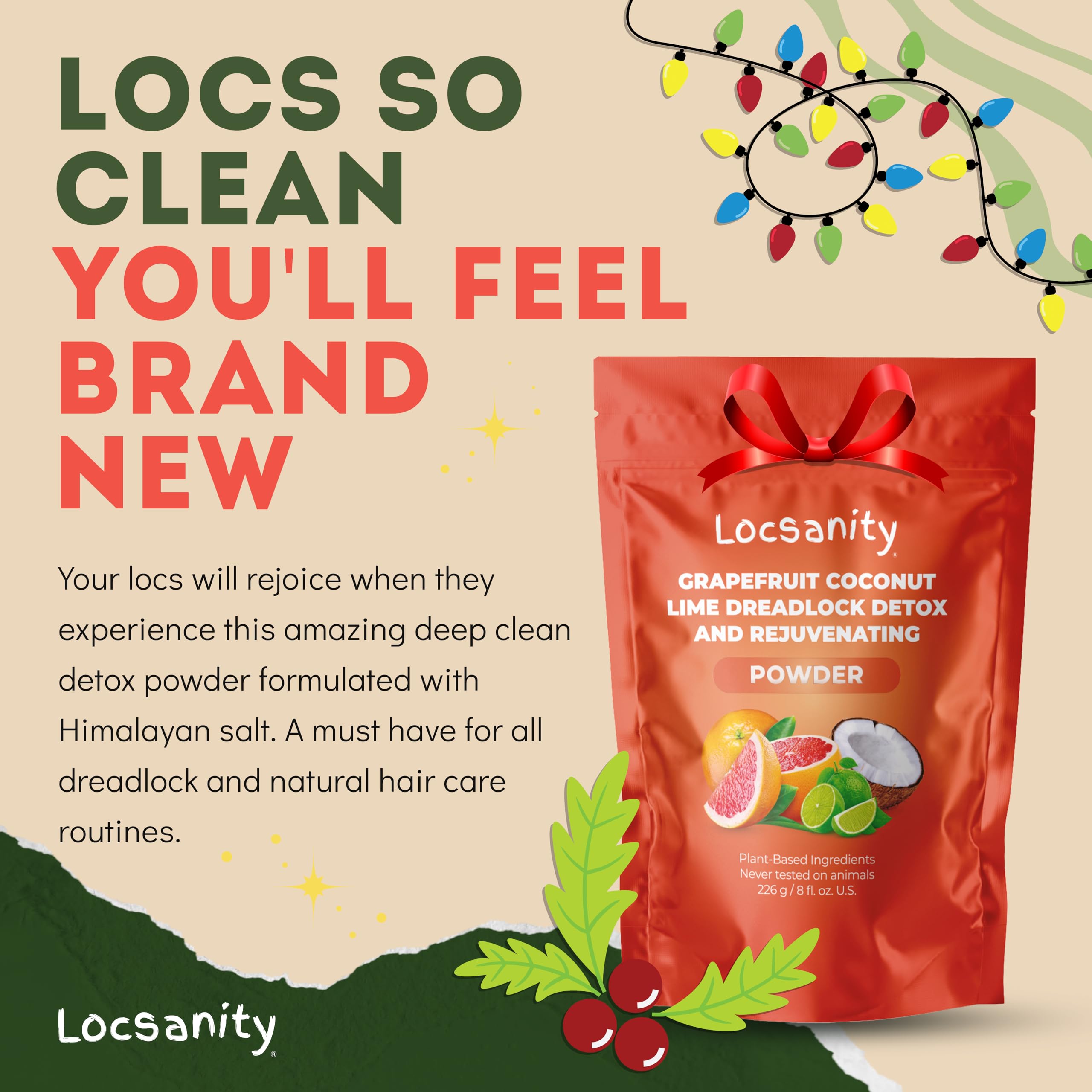 Locsanity Dreadlock Scalp Detox Powder & Cleansing Conditioner - Natural Hair Cleanser for Buildup Removal, ACV Alternative - Loc Care & Maintenance Products for Healthy Locs - Perfect for Daily Use & Deep Cleaning Between Washes