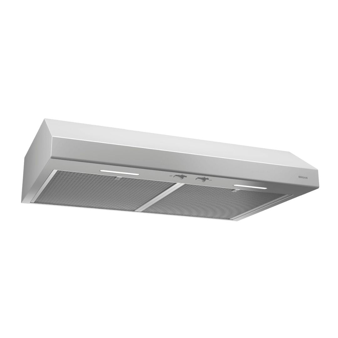 Broan 30-Inch Glacier BCSEK1 Series Under Cabinet Range Hood - Stainless Steel & Color Options (BCSEK130) | Powerful Kitchen Ventilation for Smoke & Odor Removal