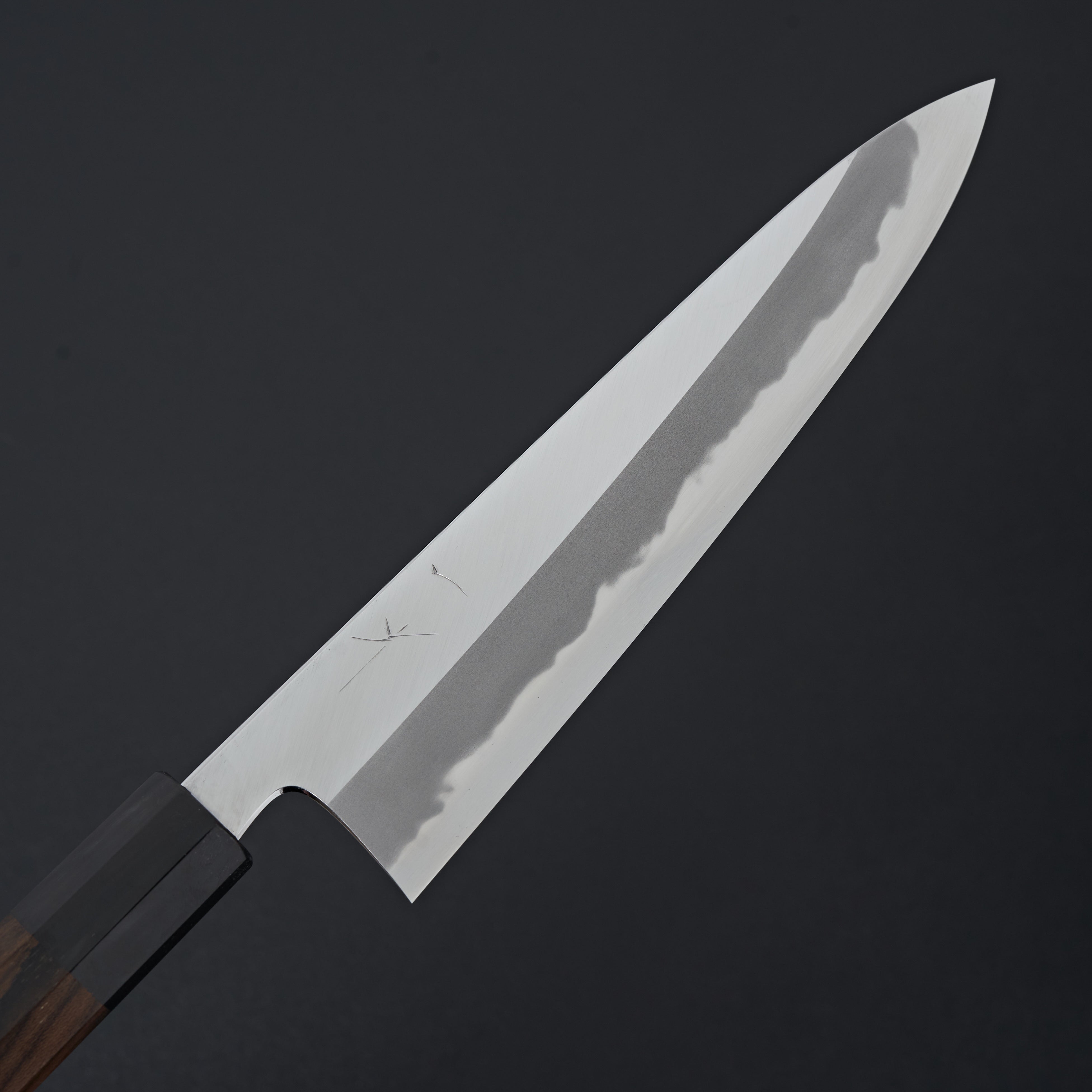 Hitohira Tanaka Kyuzo Blue #1 Migaki Gyuto 210mm Japanese Chef Knife - Premium Ziricote Wood Handle - Perfect for Sushi, Meat Cutting & Professional Kitchen Use