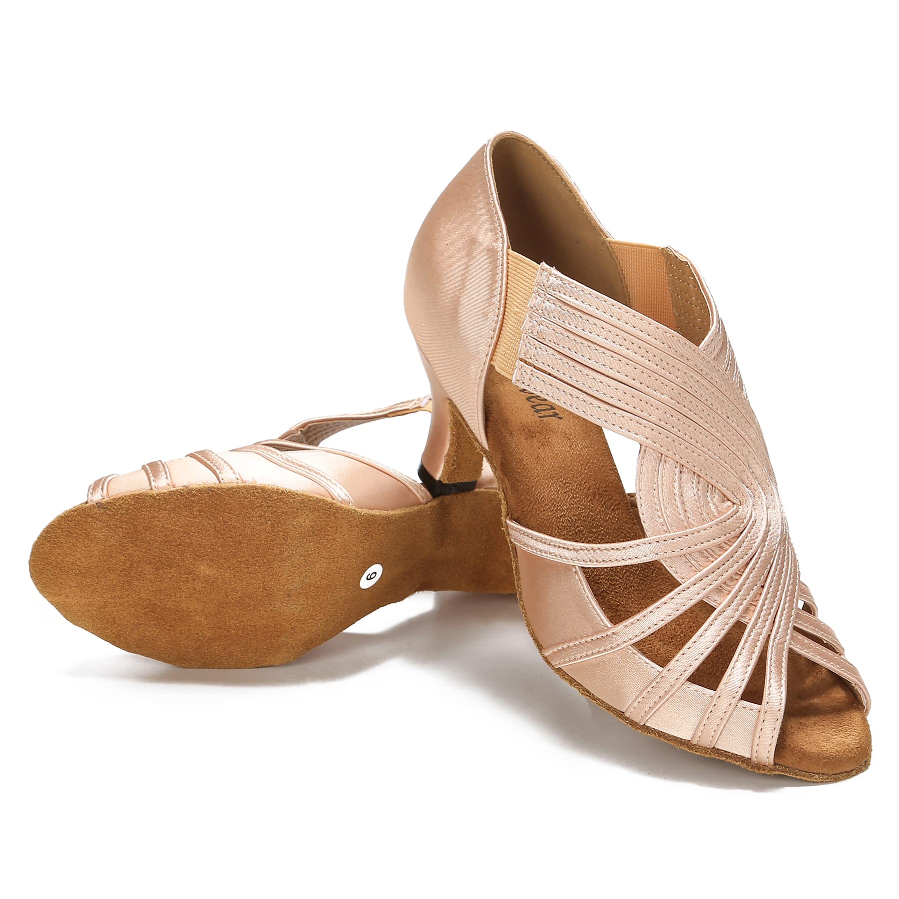 Women's Latin Ballroom Dance Shoes - Comfortable Salsa, Bachata & Swing Practice Shoes with Low Heel for Social Dancing & Performances