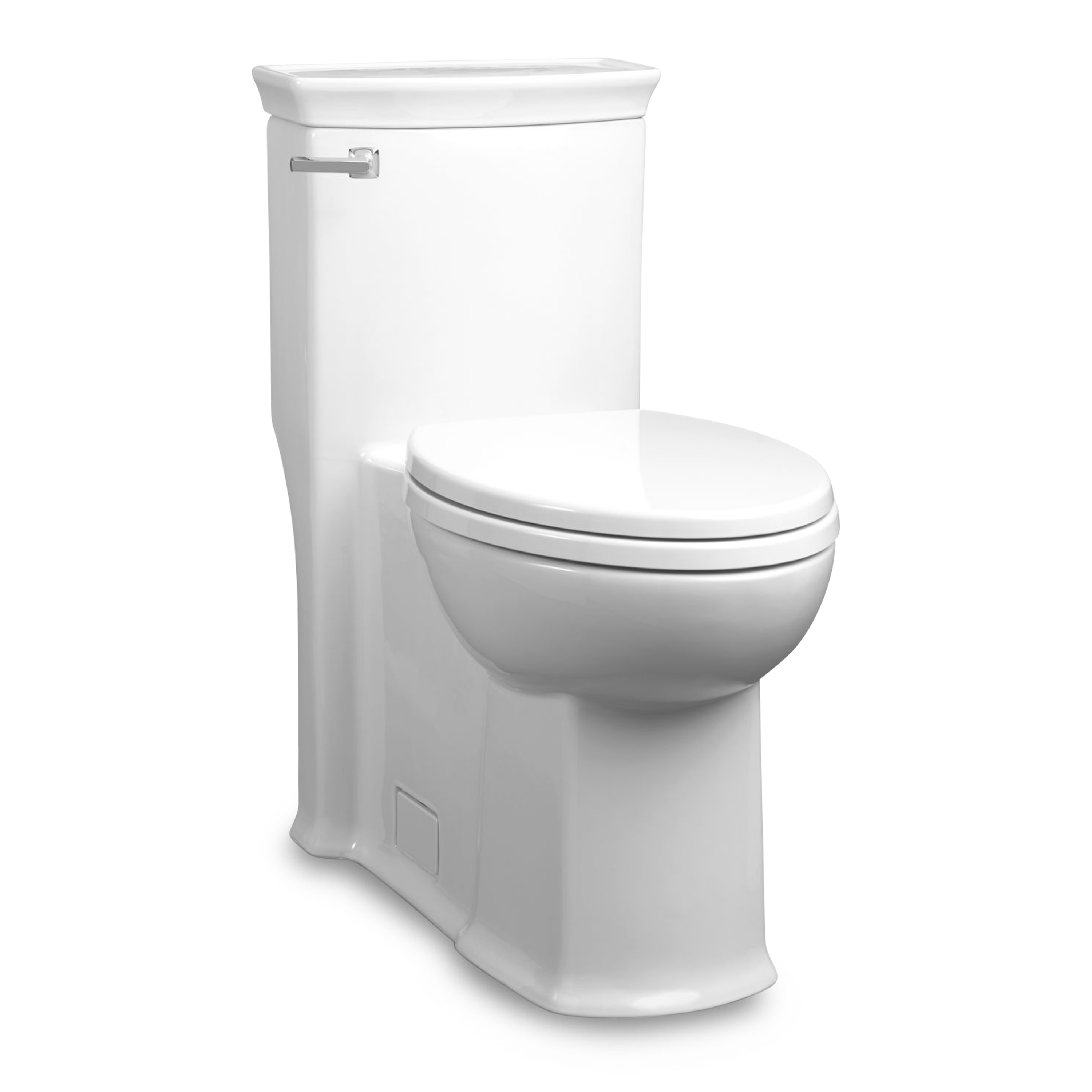 DXV Wyatt Toilet - White One-Piece Elongated Bowl Comfort Height ADA Compliant Bathroom Toilet for Modern Homes & Commercial Spaces