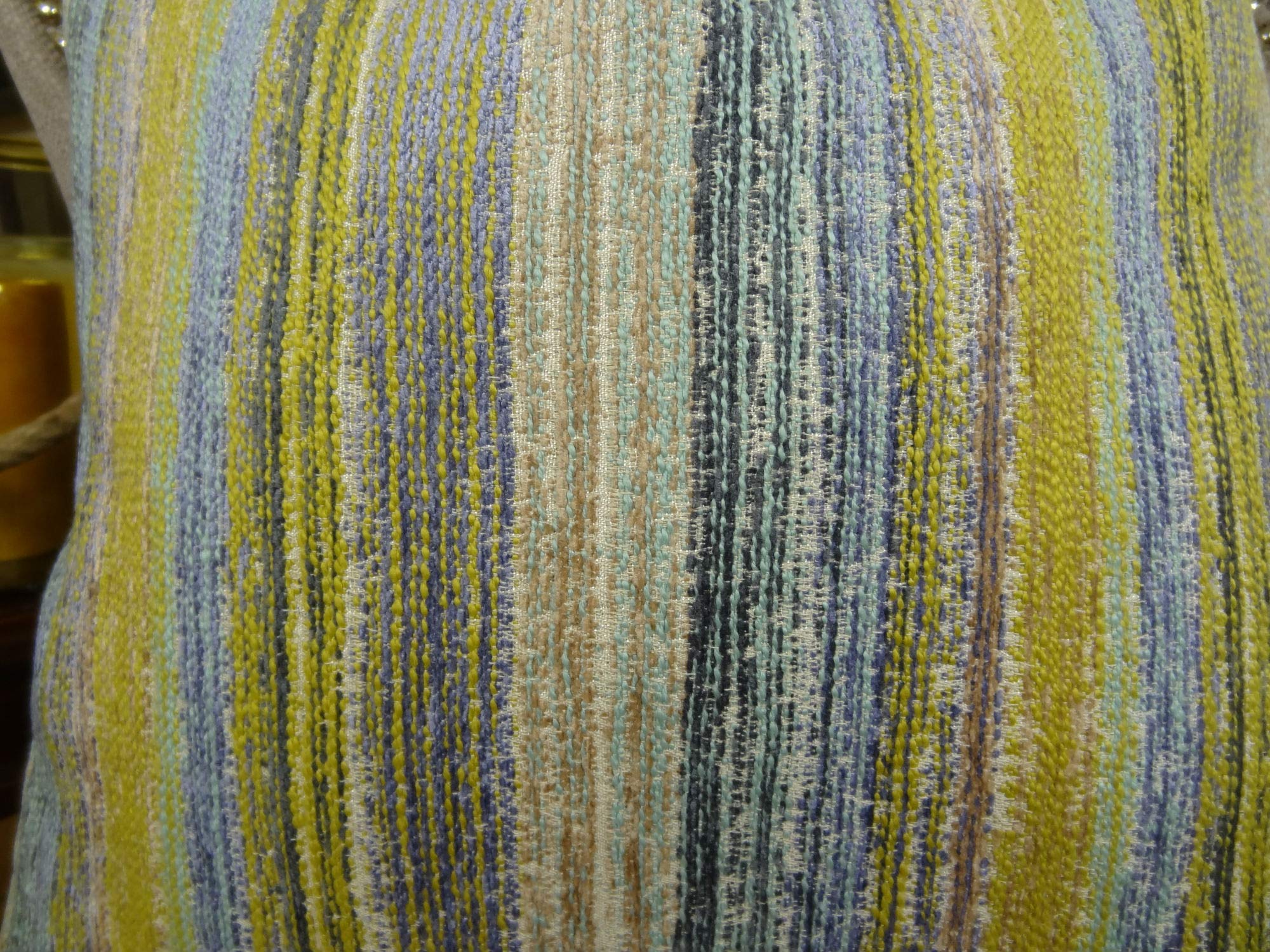 Plutus Brands Handmade Cornflower Throw Pillow 20x26 Inches - Soft Blue, Mustard & Lavender Decorative Cushion for Sofa, Bedroom & Living Room