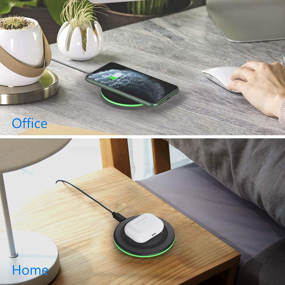 Yootech [3 Pack] Fast Wireless Charger Pad - Qi Certified for iPhone 15/14/13/12/11/X/8, Samsung Galaxy S23/S22/S21/S20, AirPods Pro - Perfect for Home, Office & Car Use