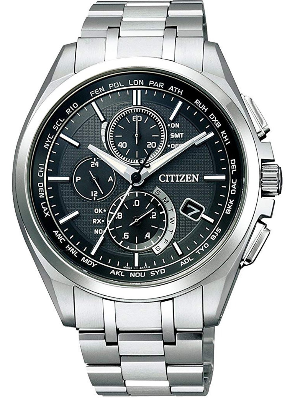 CITIZEN ATTESA AT8040-57E Men's Eco-Drive Watch - Japanese Made JDM - Perfect for Business, Travel & Luxury Gifts