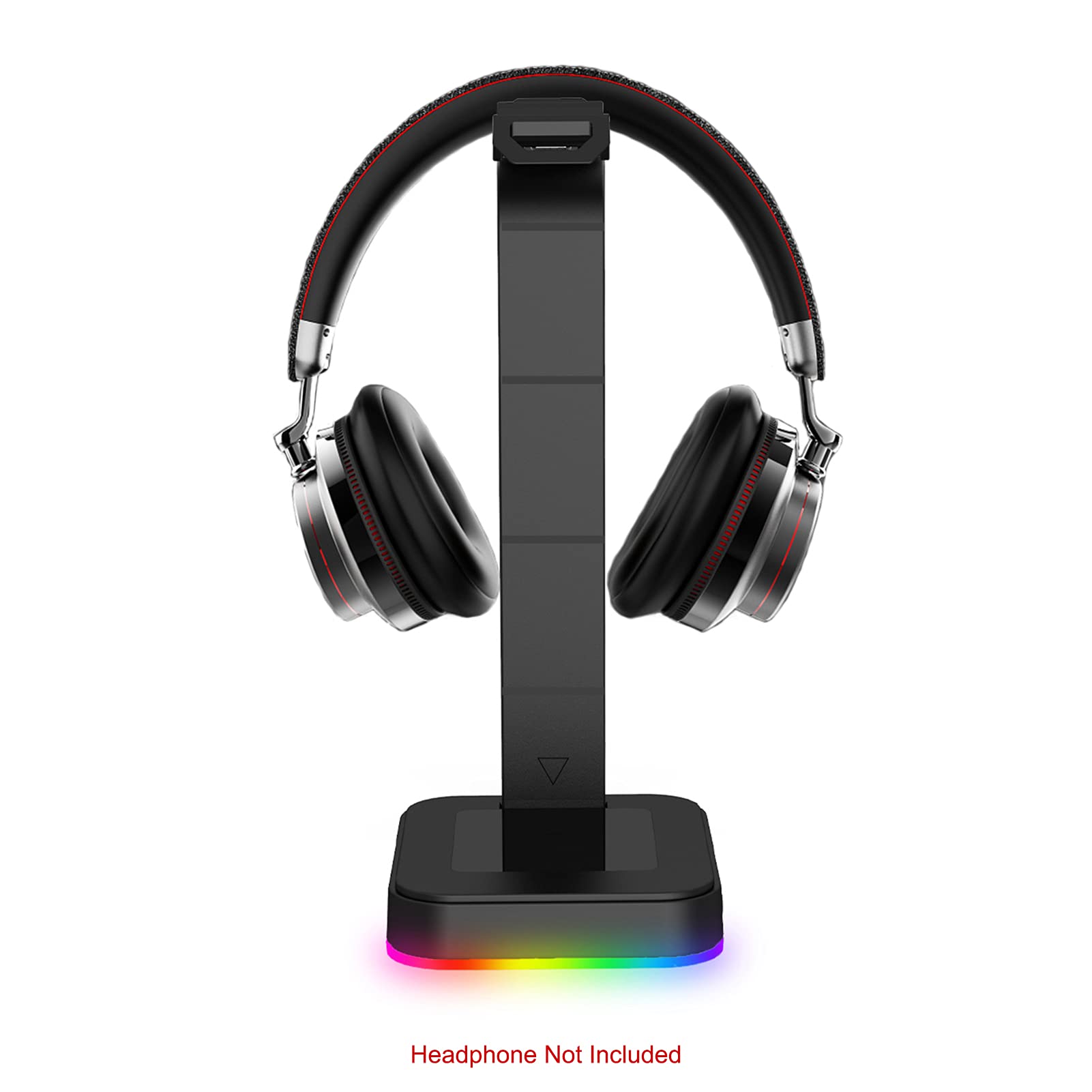 Irishom RGB Gaming Headset Stand with 2 Lighting Modes & Dual USB Ports - Headphone Holder for PC, PS5, Xbox - Perfect for Gaming Setup & Office Desk Accessories