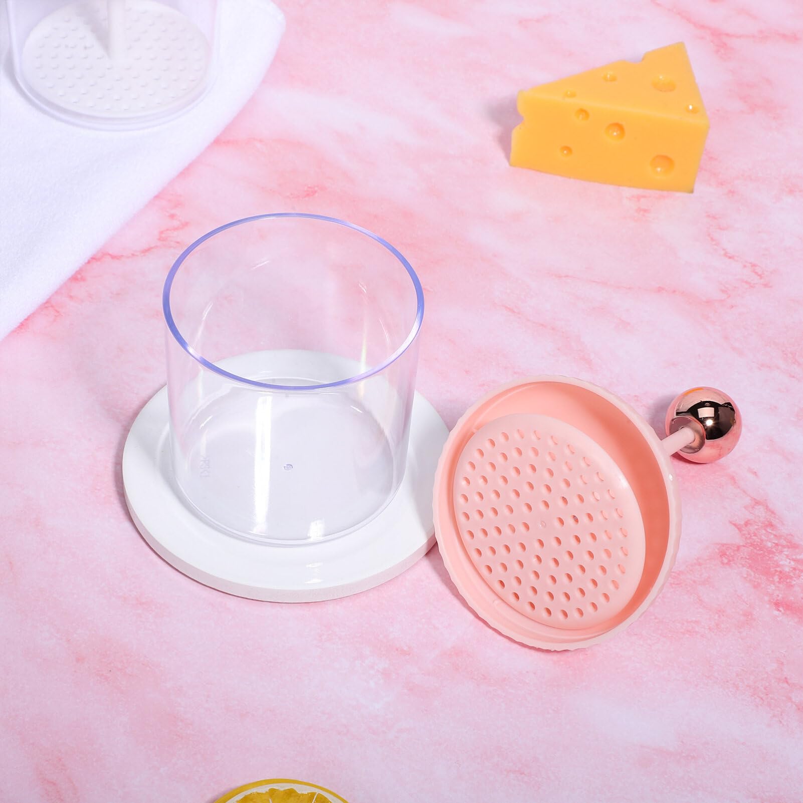 DOITOOL 2 Pack Facial Foam Maker - Skin Care Foam Pump for Cleansing, Marshmallow Whip Maker, Travel-Friendly Bubble Foamer for Face Wash (Pink & White) - Perfect for Home, Travel & Daily Skincare Routine