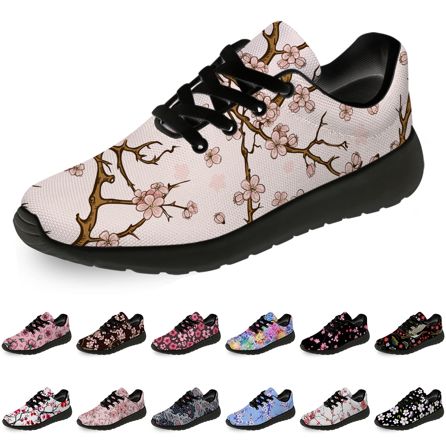 **Cherry Blossom Running Shoes for Women & Men - Lightweight Sports Sneakers for Walking, Tennis & Gym - Floral Design Athletic Shoes - Perfect Gift for Her & Him - Ideal for Jogging, Workouts & Casual Wear**