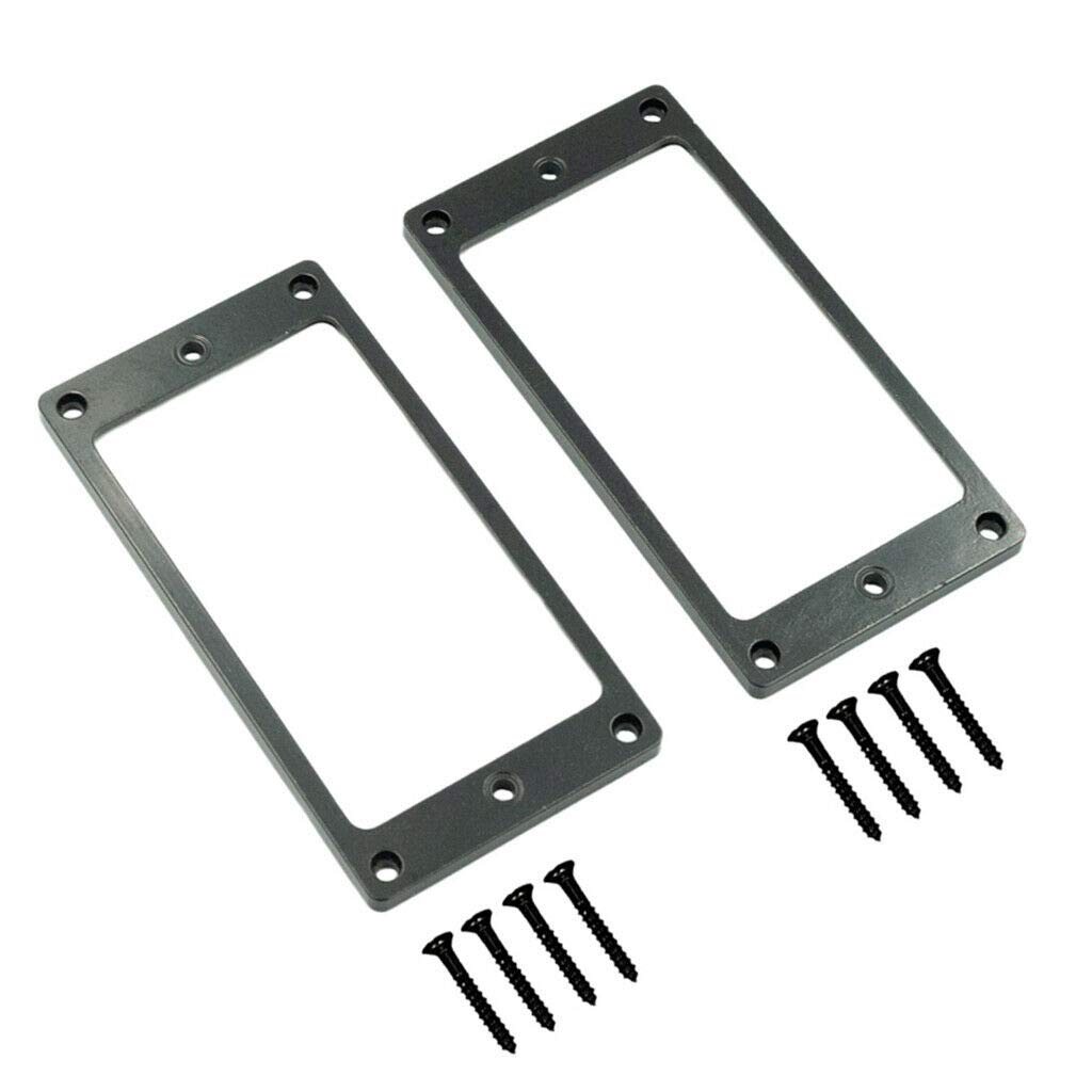 2x Plastic Pickup Frame Mounting Rings for LP Electric Guitar - Black Replacement Parts | Perfect for Gibson Les Paul Style Guitars & DIY Guitar Upgrades