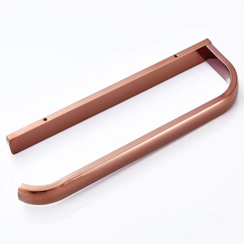 Premium Brass Single Towel Rail Holder - Bathroom Towel Rack with Hanging Ring for Spa, Hotel & Home Decor (Wall Mounted)