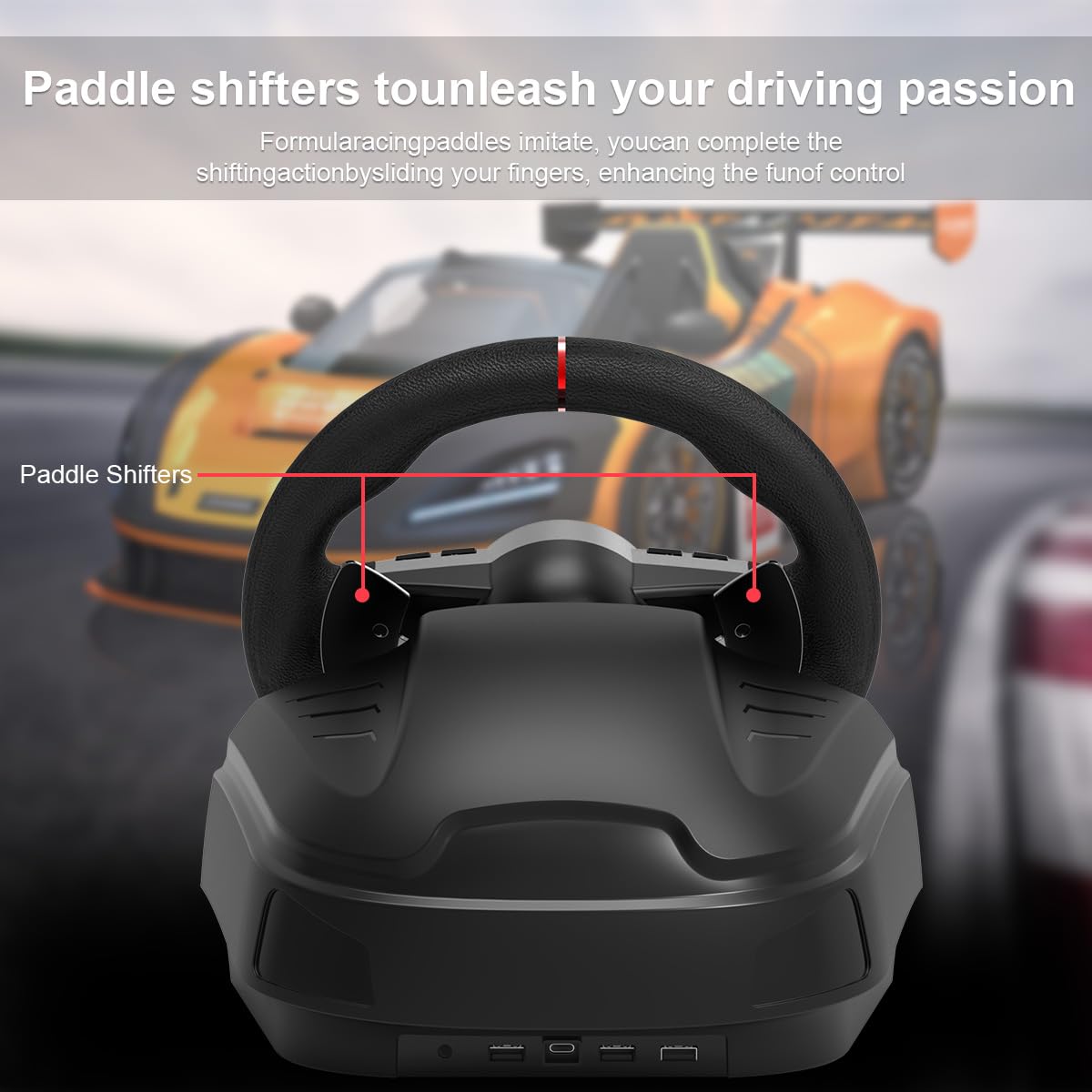 Universal USB Racing Wheel with Pedals - 270° for PS3/PS4/Xbox/Switch - Perfect for Driving Sims & Gaming