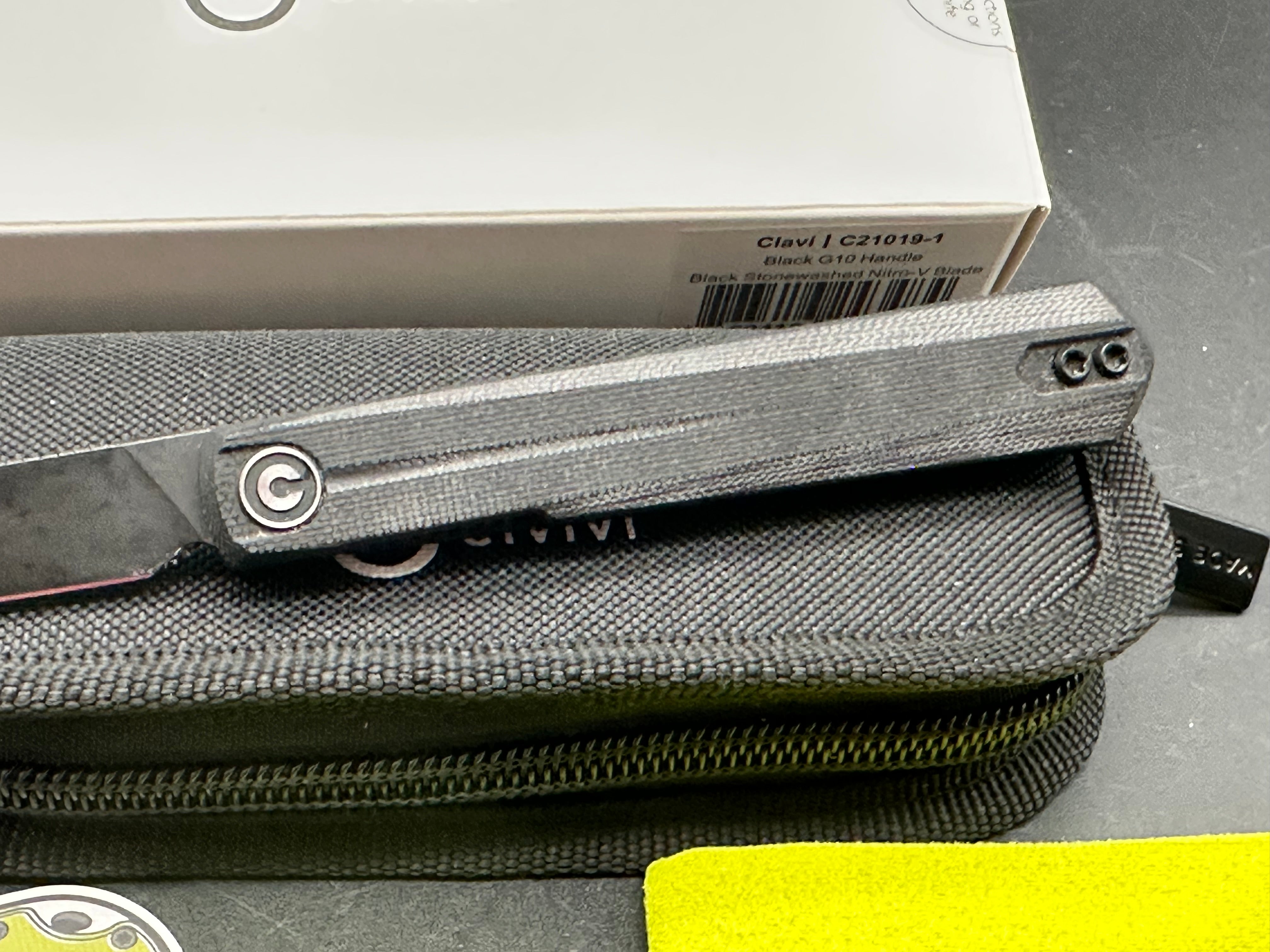 CIVIVI Clavi Liner Lock Folding Knife - Black G10 Handle, 2.34