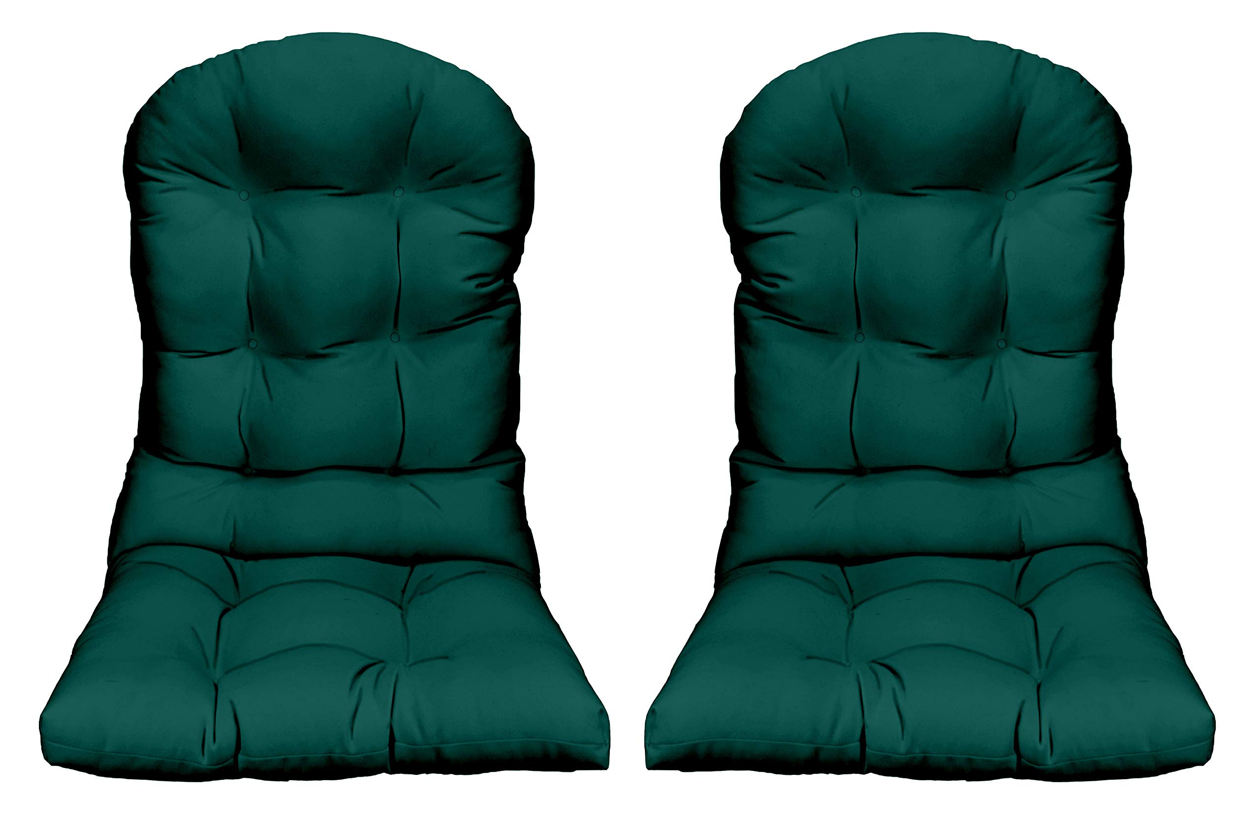 RSH DECOR: Tufted Adirondack Chair Cushion Set of 2 | 42.5” x 21” Outdoor Patio Furniture Cushions | All-Weather Waterproof & Fade-Resistant Spun Fabric | Peacock Blue | Perfect for Deck, Garden & Poolside Relaxation