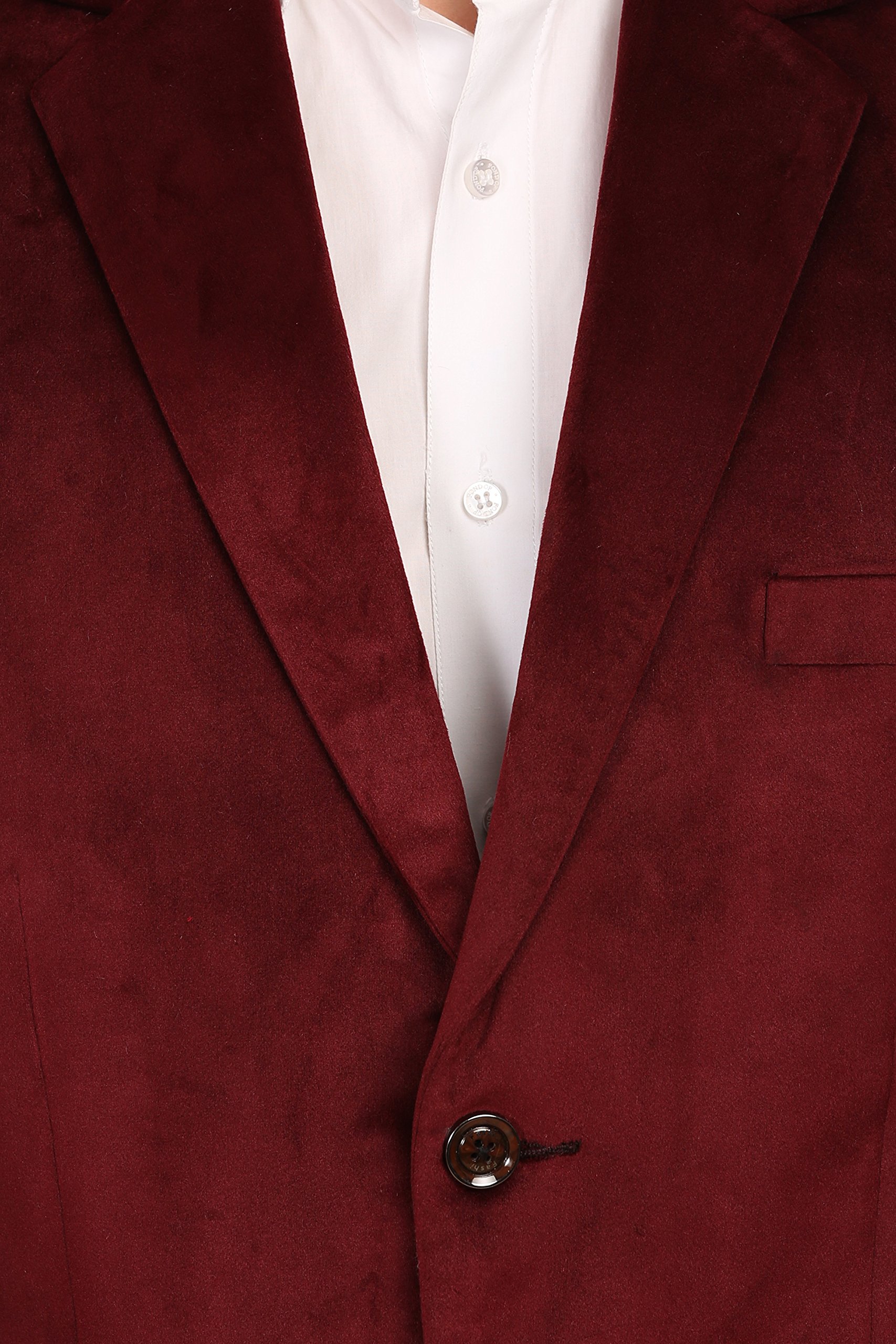 Vintage Men's Cotton Velvet Blazer - Slim Fit Single Breasted Formal Jacket for Weddings, Parties & Business Events