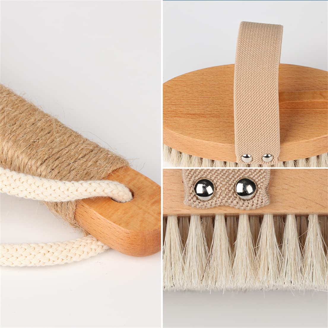 Exfoliating Body Brush with Long Handle - Shower & Bath Brush for Wet or Dry Skin Scrub - Back Scrubber for Smooth Skin - Perfect for Spa, Self-Care & Deep Cleansing Routines