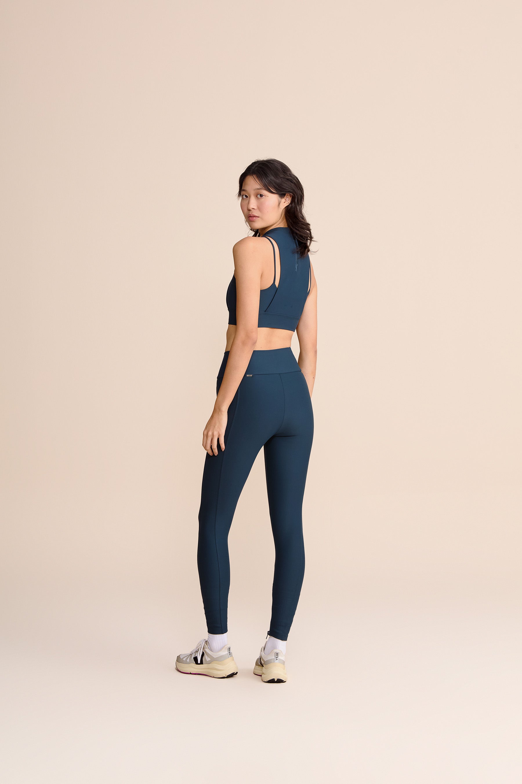 Neoprene Zip Leggings for Women - High Waist Workout Leggings with Side Zipper Pockets | Perfect for Yoga, Running & Gym