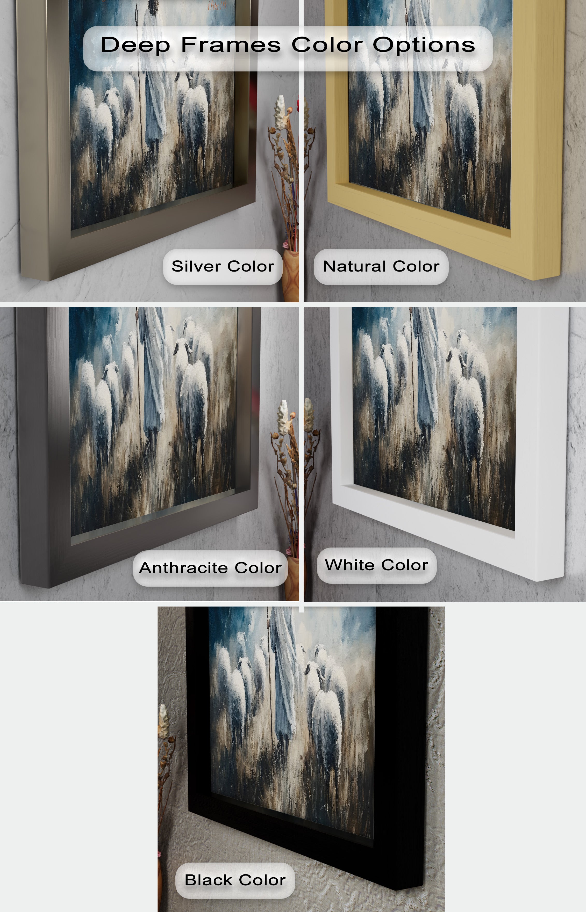 1 Peter 1:19 - The Lamb of God Bible Verse Oil Painting - Religious Wall Art for Home, Church & Office Decor