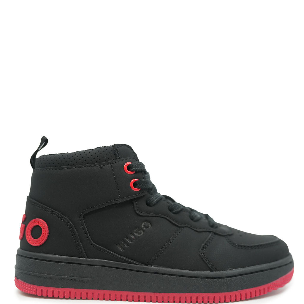 Hugo Boss Mini Me Black High Top Sneakers for Men - Stylish & Comfortable Casual Shoes for Everyday Wear, Street Fashion & Urban Outfits