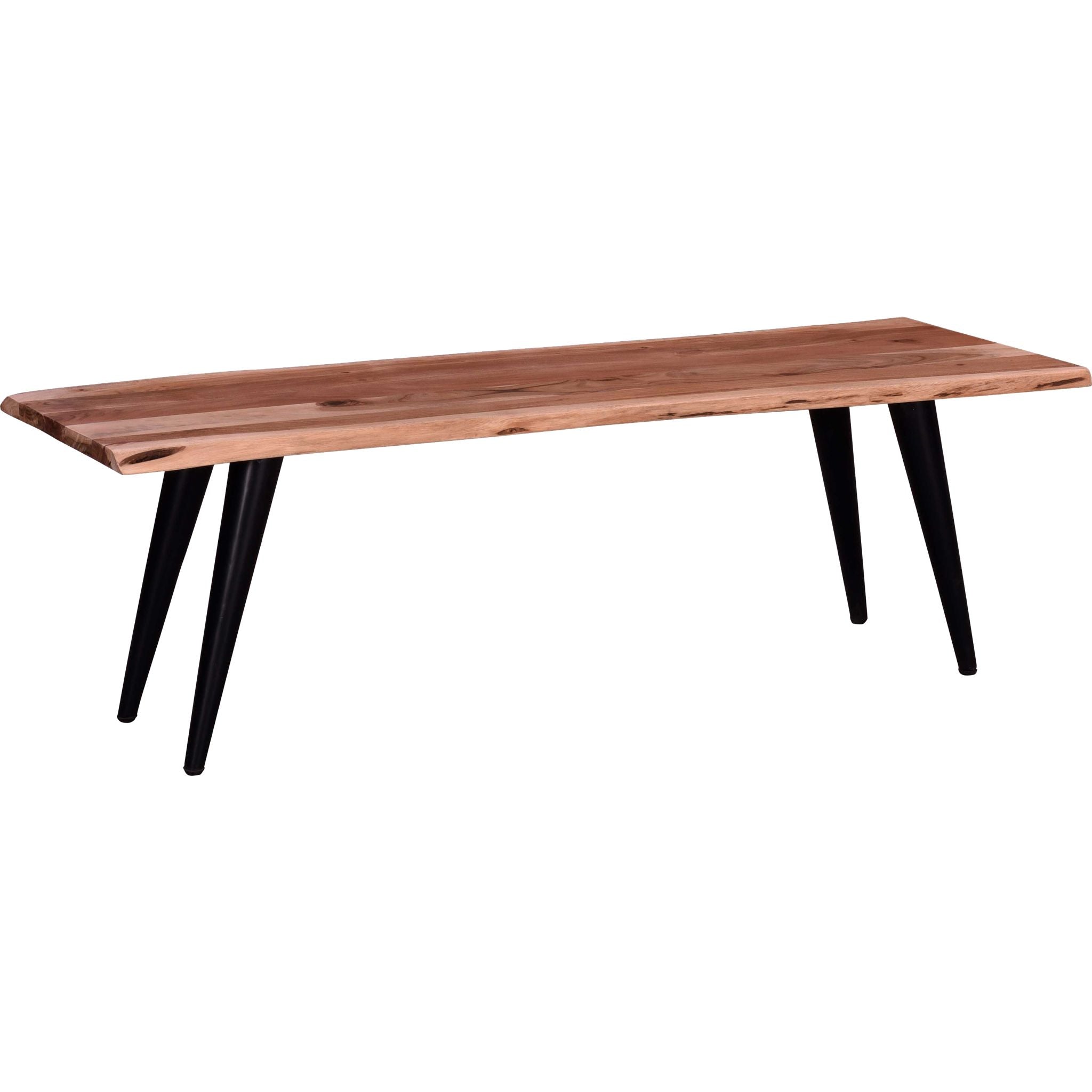 Atticus Solid Wood Dining Bench - Natural & Black Finish - Modern Kitchen & Dining Room Furniture for Home Decor