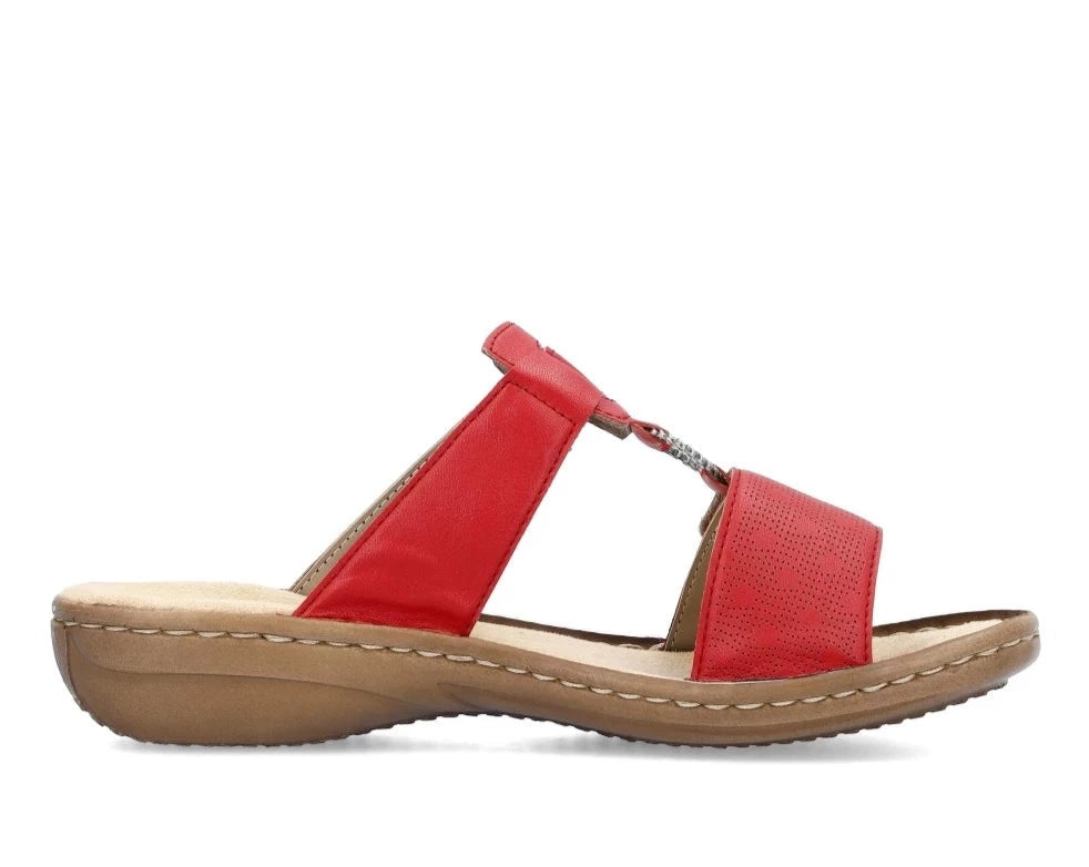 Rieker Women's 60885 Red Comfort Shoes - Stylish & Lightweight for Work, Walking & Casual Wear