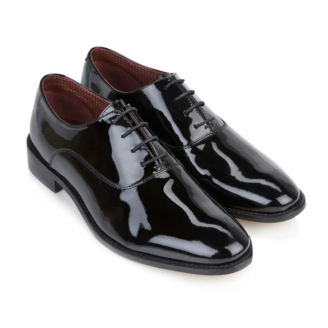 Stylish London Brogues Albert Black Patent Leather Shoes for Men - Perfect for Formal Events, Office Wear & Special Occasions