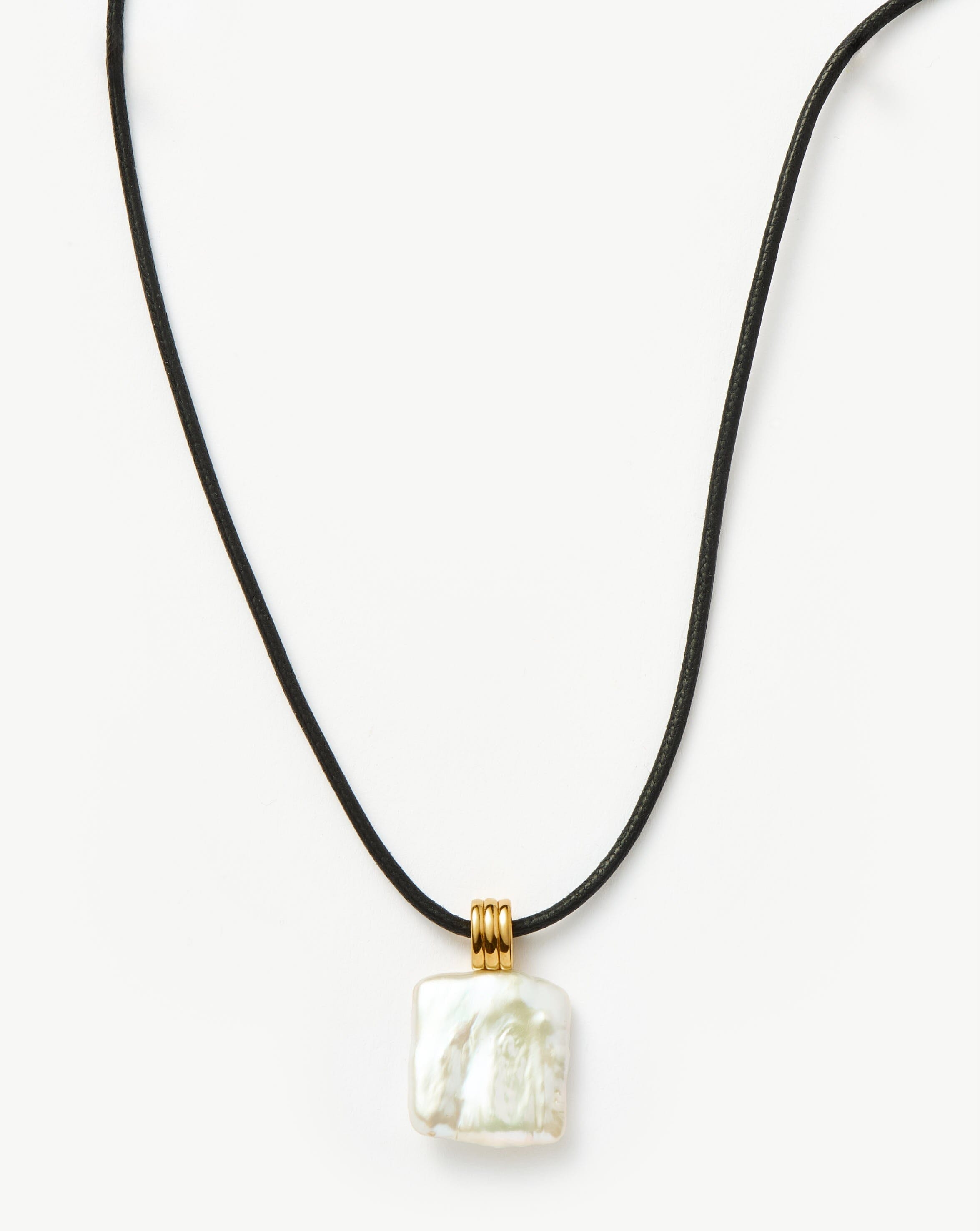 Elegant Square Pearl Pendant Necklace - 18k Gold Plated Vermeil Chain with Genuine Pearl | Perfect for Weddings, Anniversaries & Special Occasions