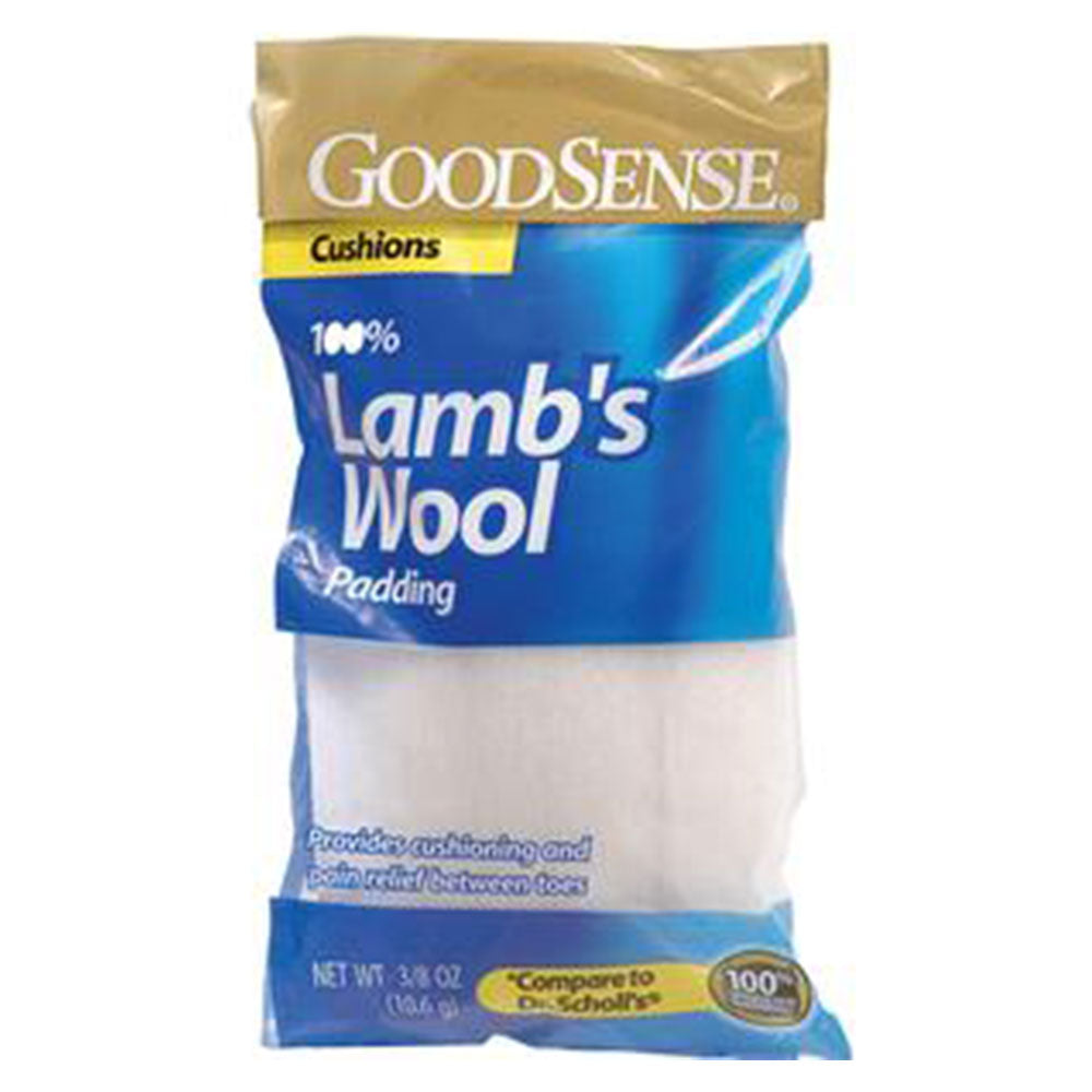 Goodsense Lamb's Wool Toe Padding 3/8 oz - Soft Cushioning for Toe Separation & Comfort - Ideal for Pedicures, Bunion Relief, and Foot Care