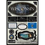 Custom Wisconsin State Scrapbook Stickers - Premium Cardstock Decals for Travel Journals, DIY Crafts, and Memory Books | Perfect for Scrapbooking, Bullet Journals, and Travel Souvenirs
