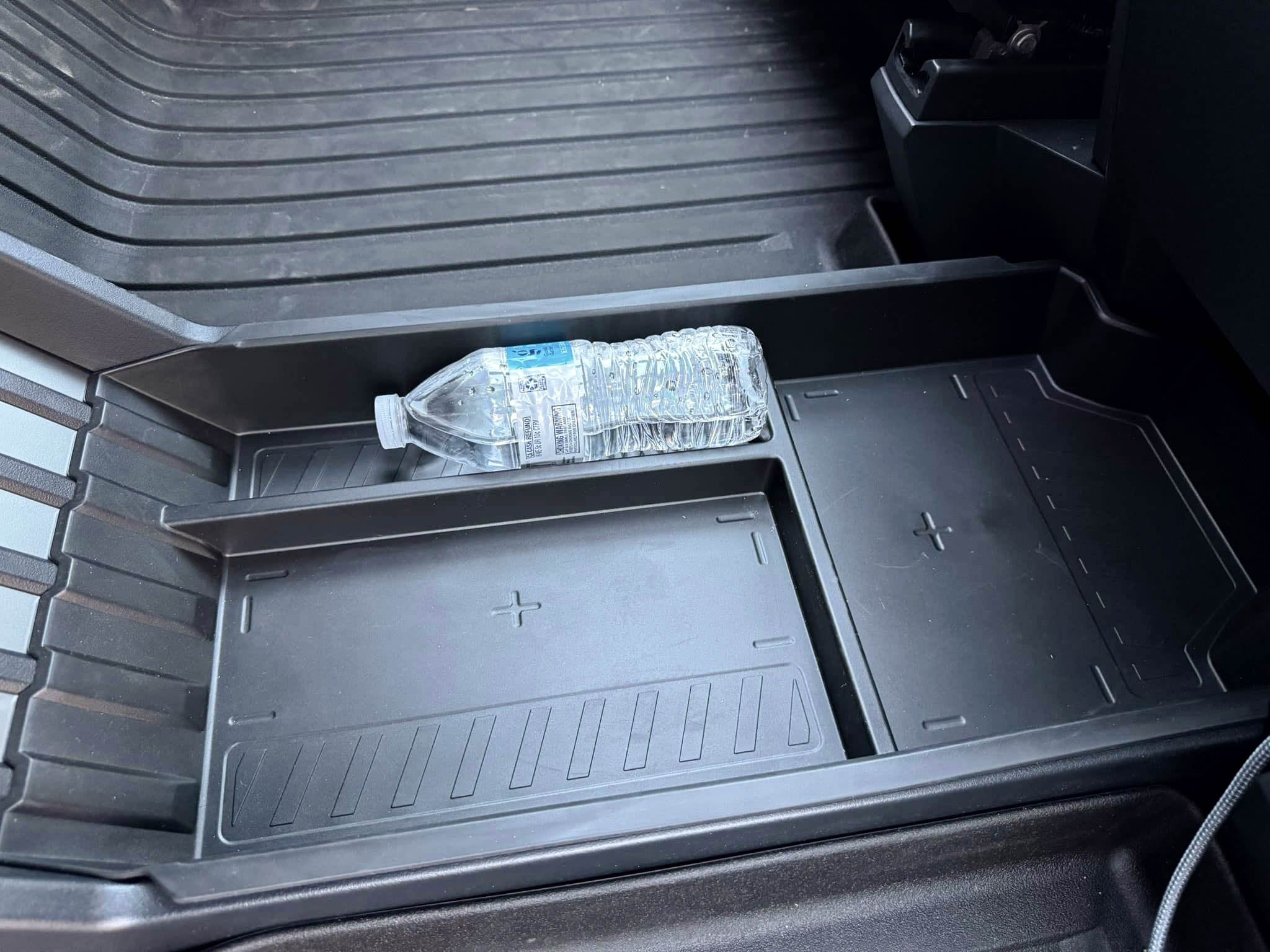 Tesla Cybertruck 2024 Center Console Organizer - Non-Slip TPE Storage Tray with Anti-Rattle Design for Sunglasses, Phones & Keys | Perfect for Road Trips & Daily Commutes