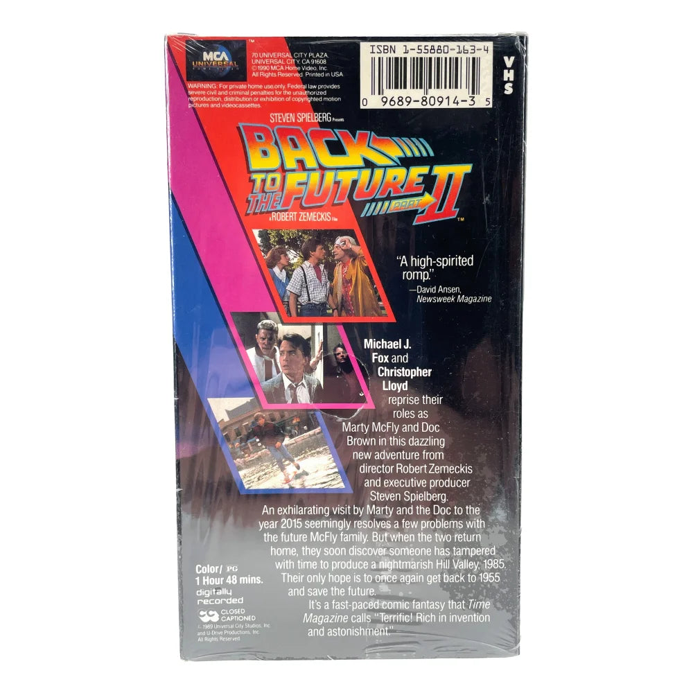 Christopher Lloyd Autographed Back to the Future II VHS Tape 1989 - JSA Certified - Collectible Movie Memorabilia - Perfect for Fans, Gift Giving & Home Theater Displays