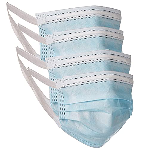 GreatDio® 600 Pcs 3-Ply Disposable Face Masks with Soft Ear Loops - 98.5% BFE & 92% PFE Protection - Adjustable Nose Wire (Blue) - Ideal for School, Office, Travel & Daily Protection