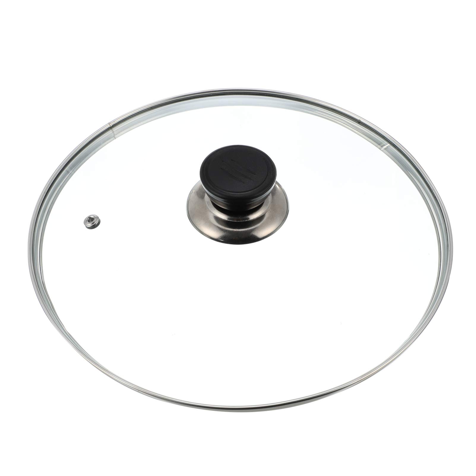 **Tempered Glass Pot Lid with Rim Handle - Replacement Cookware Cover for 22cm Pans & Pots - Shatterproof & Heat-Resistant for Stovetop & Oven Use**
