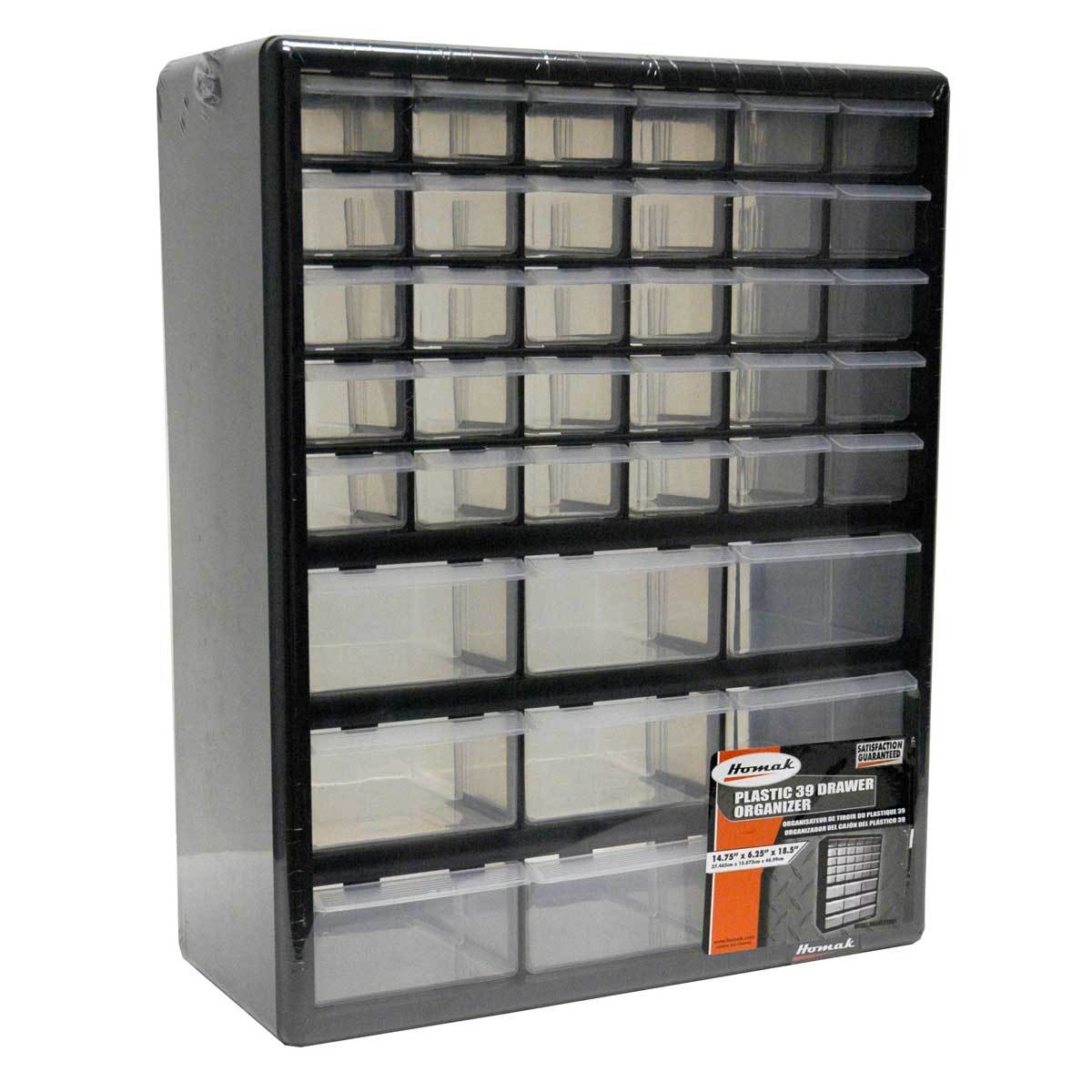 Homak 39-Drawer Parts Organizer - Heavy Duty Storage for Tools, Hardware & DIY Supplies | Perfect for Garage, Workshop & Home Organization