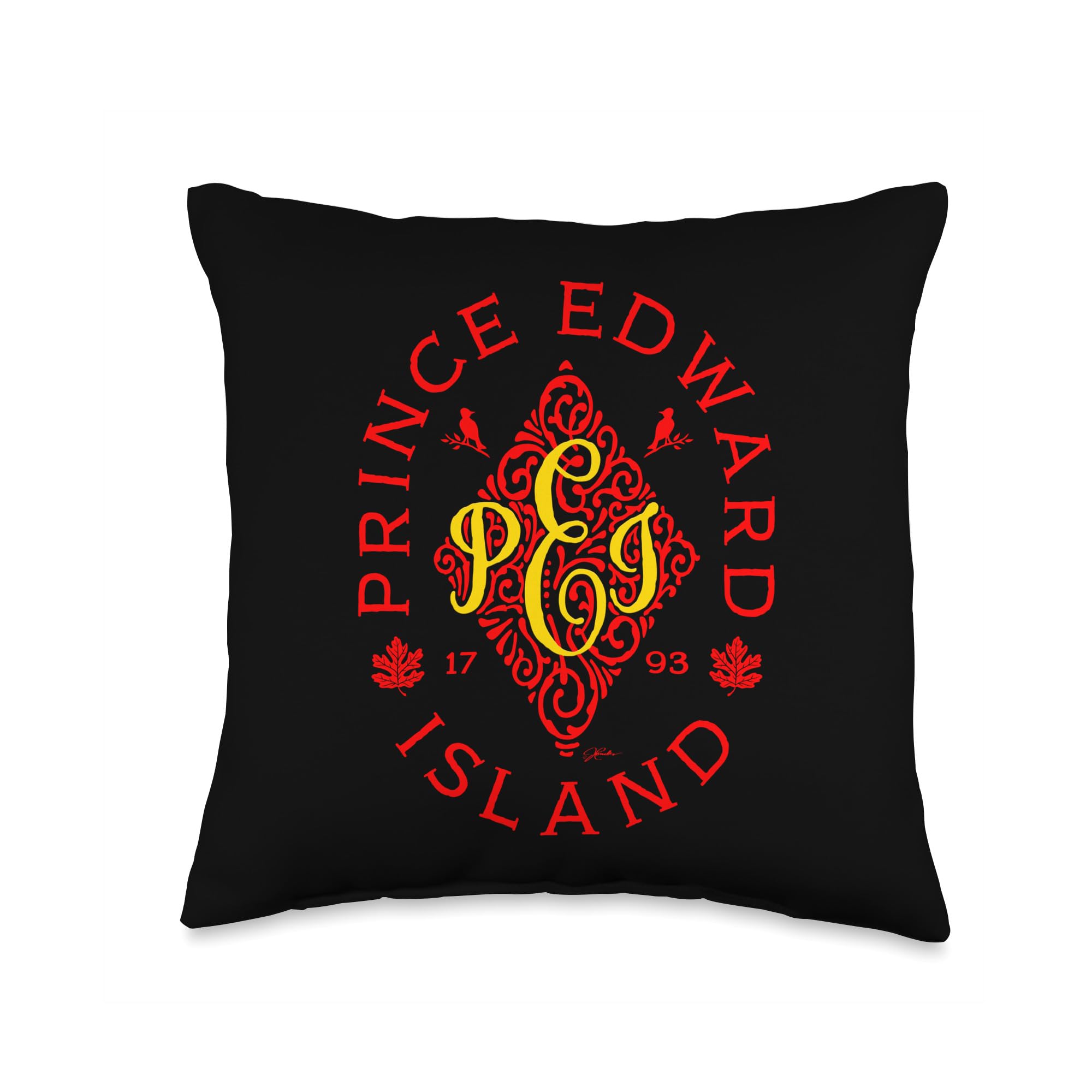 Prince Edward Island Canada Throw Pillow - PEI Inspired Decorative Cushion Cover for Sofa, Bed & Home Decor - Perfect Gift for Travel Lovers & Coastal Style Interiors