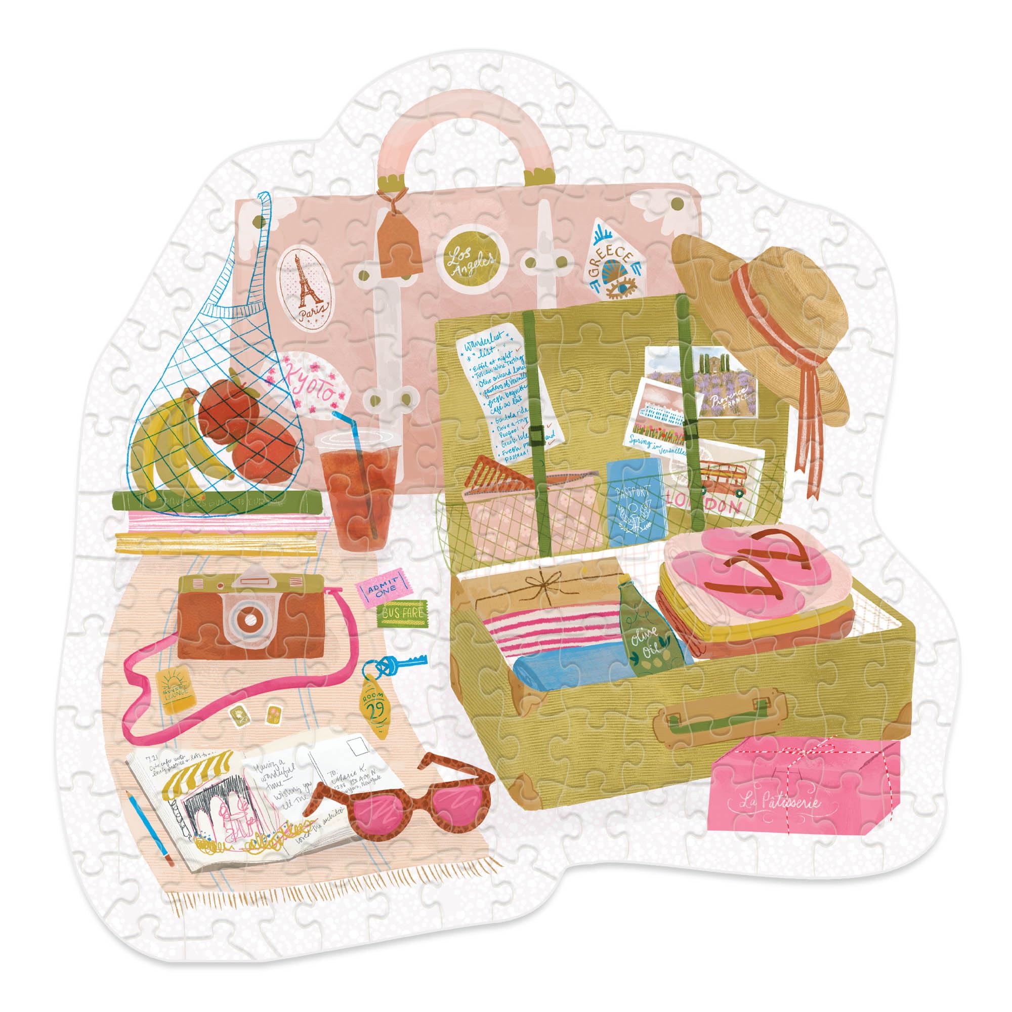 Lantern Press Mini Jigsaw Puzzle for Adults - 500 Piece Travel Puzzle Game | Perfect for Road Trips, Camping & Relaxation at Home