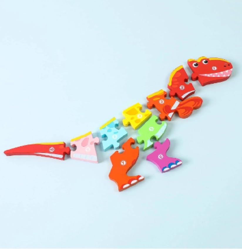 Wooden Animal Shaped Puzzle for Kids Ages 3+ | Educational Toddler Learning Toy with Assorted Templates | Montessori STEM Toy for Early Childhood Development - Perfect for Birthday Gifts, Classroom Activities & Family Game Night