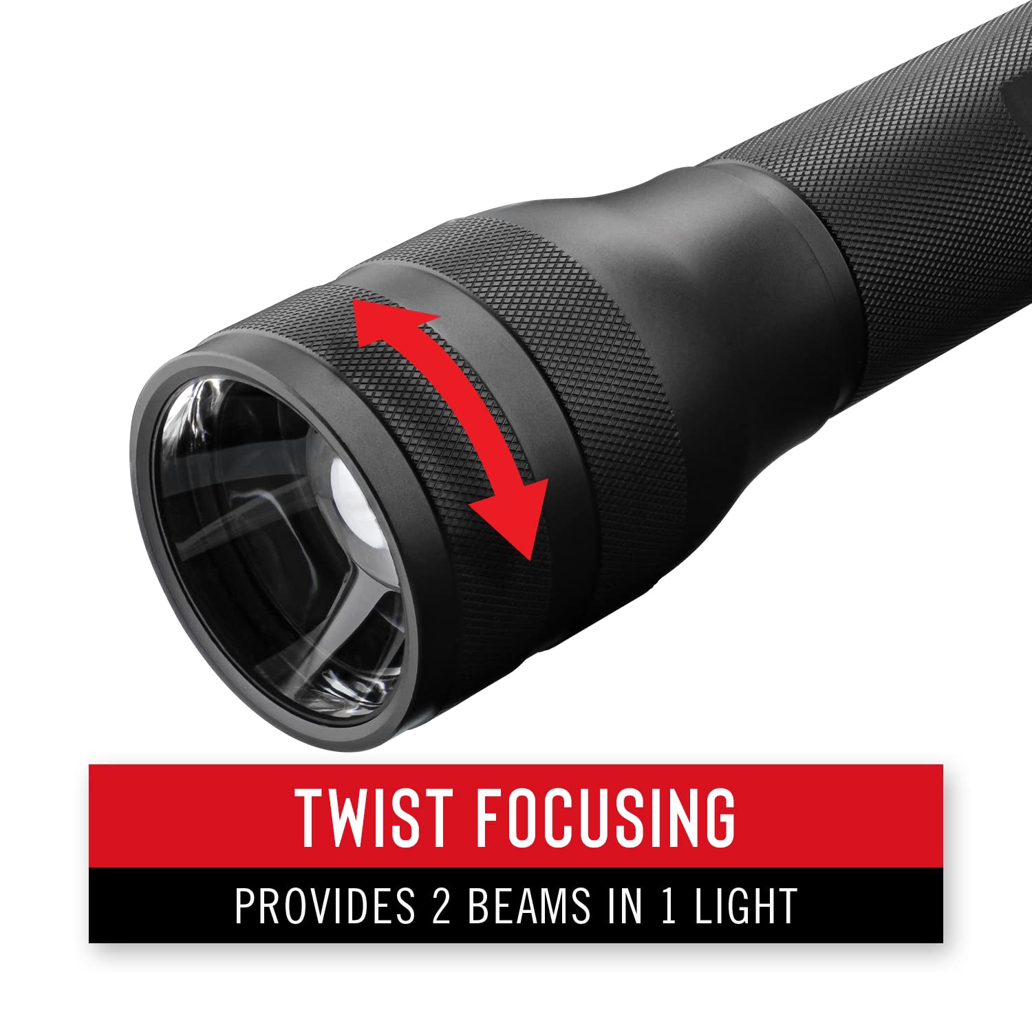 COAST® G90 1000 Lumen PURE BEAM® TWIST FOCUS™ LED Flashlight with Batteries Included - Black - Perfect for Camping, Hiking, Emergency & Outdoor Adventures
