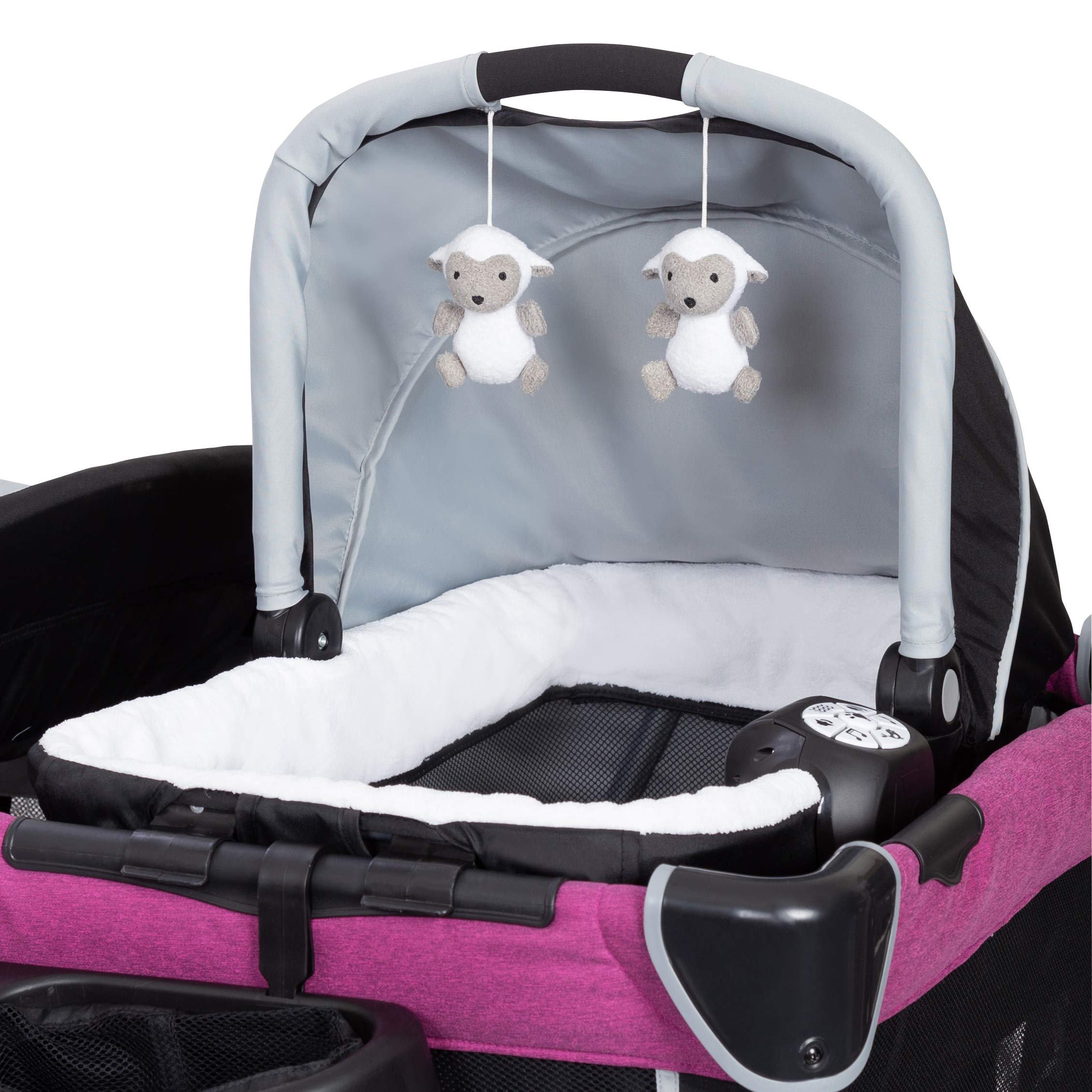 Baby Trend Retreat Nursery Center Playard - Portable Crib & Playpen for Infants & Toddlers, Mulberry - Perfect for Home, Travel & Daycare Use